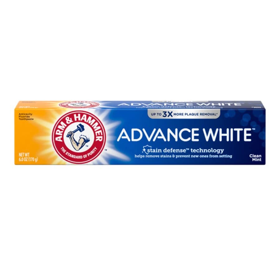 Arm & Hammer Advance White Toothpaste, 6+ Years, Clean Mint, Fluoride with Baking Soda, 6 oz, 12/Case - Arm & Hammer Advance White TP - Image 1