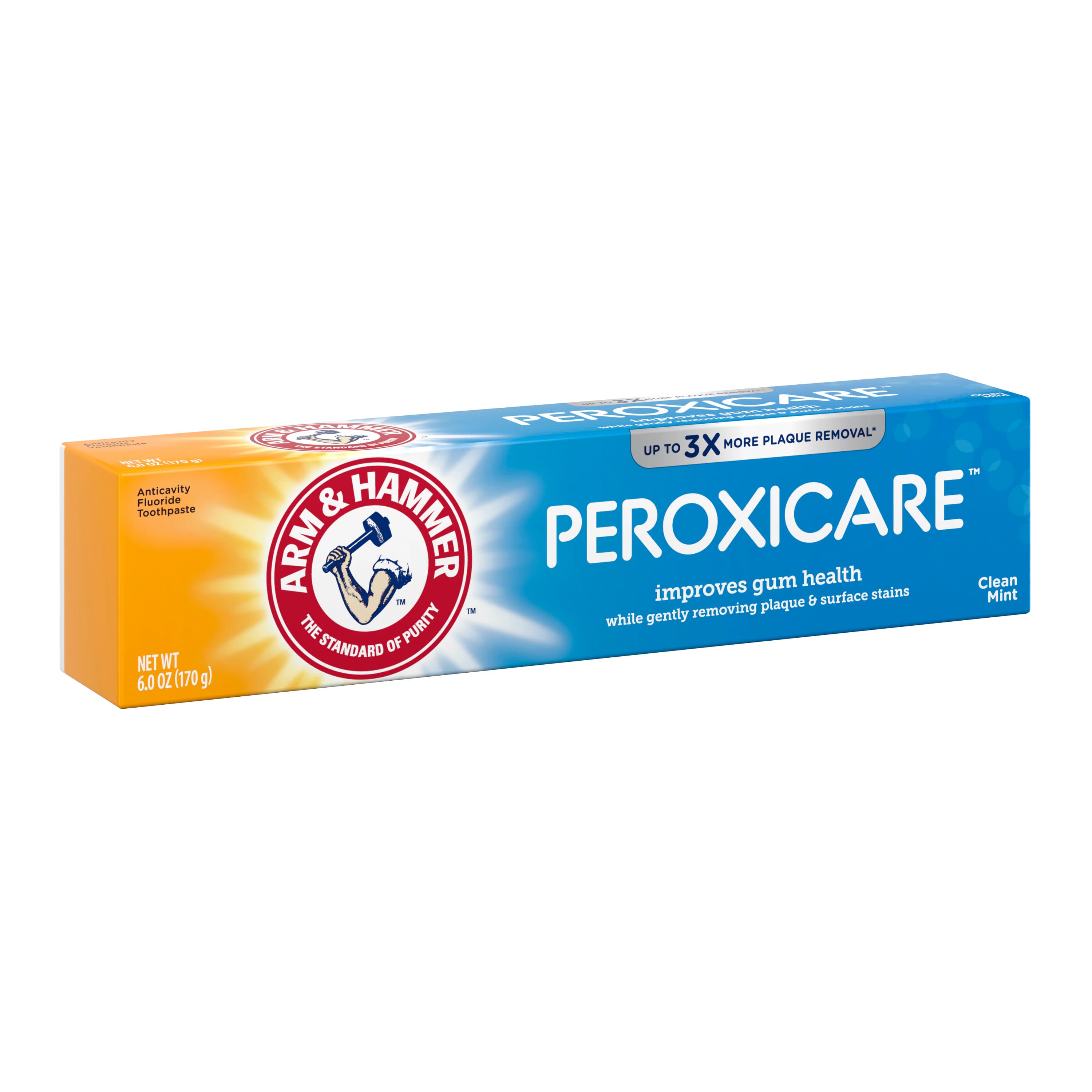 Arm & Hammer Peroxicare Toothpaste, 6+ Years, Clean Mint, Fluoride with Baking Soda, 6 oz, 12/Case - Arm & Hammer Peroxicare TP - Image 1