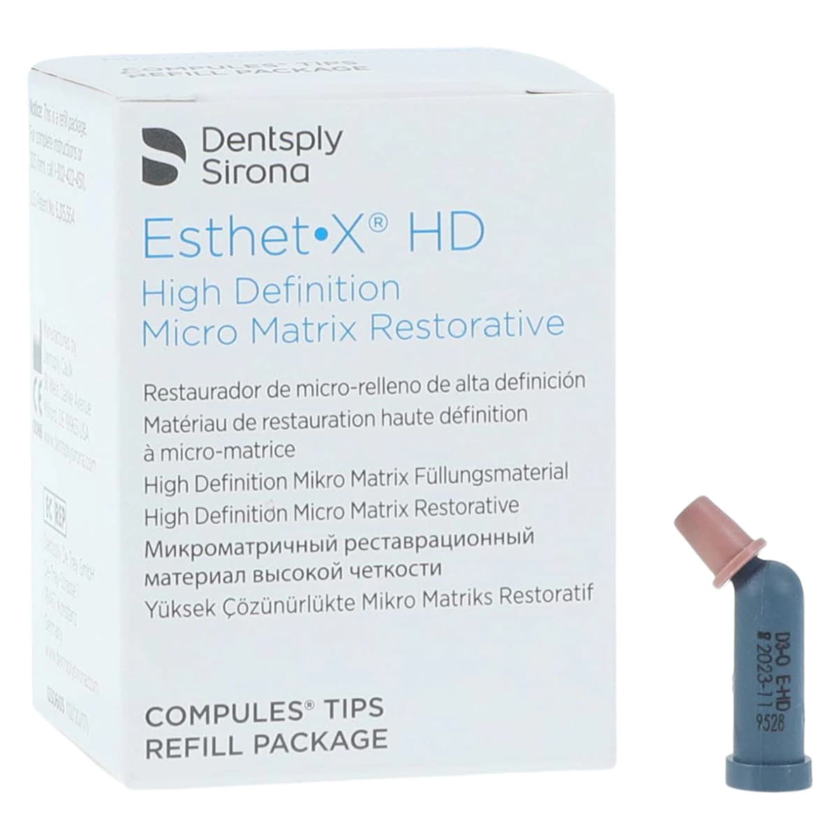 Esthet-X HD Micro Matrix Restorative Material, Compule Tip Refills, 0.25 g, D3-O Opaque Dentin, 10/Pk, 630640 - Esthet-X HD Micro Matrix Restorative Material, Compule Tip Refills, 0.25 g, D3-O, 10/Pk - Image 1