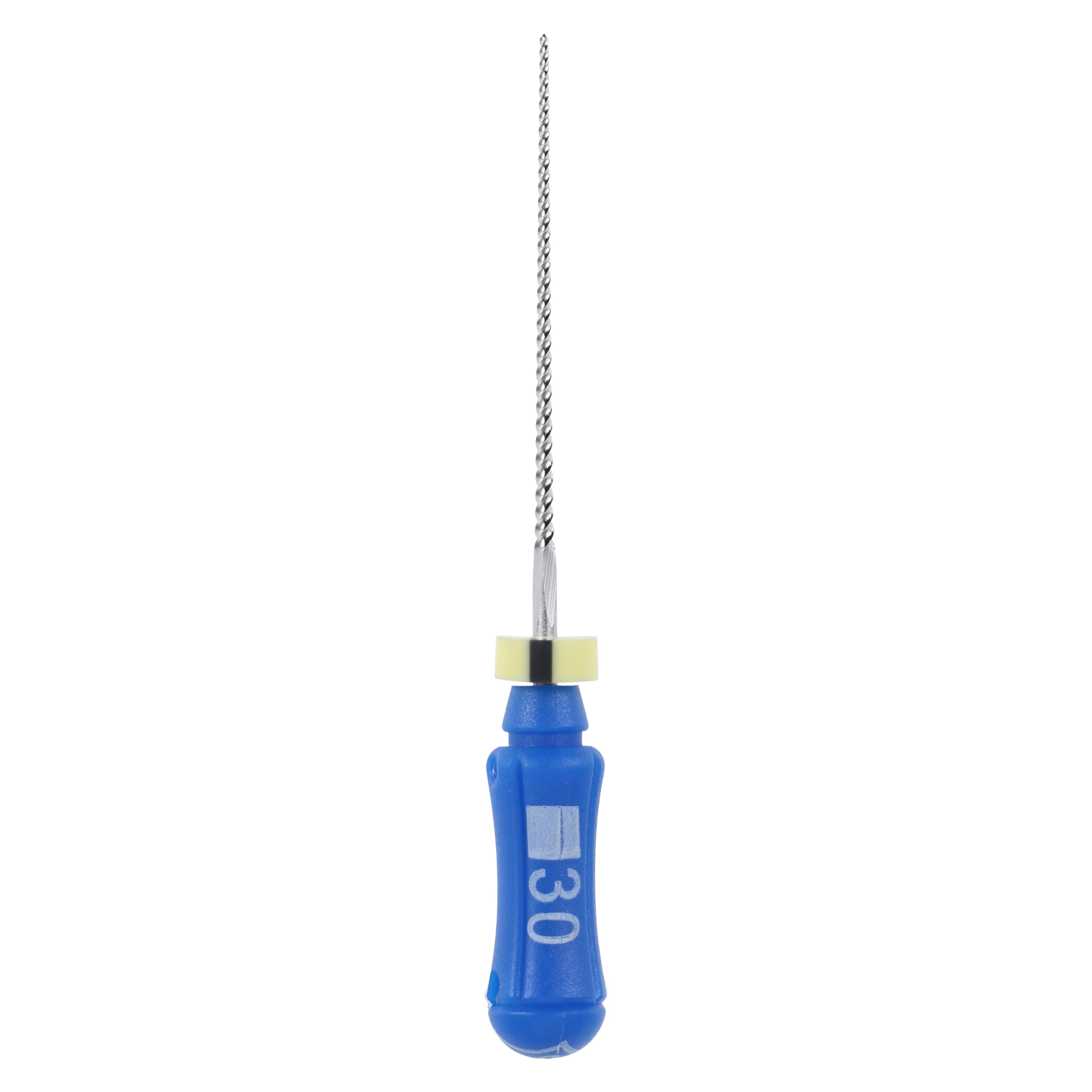 Dentsply Maillefer K-Files #30, 21mm, Stainless Steel, Color Coded Blue, 6/Pkg, #671105 - K-Files #30 21mm 6/pkg - Image 1