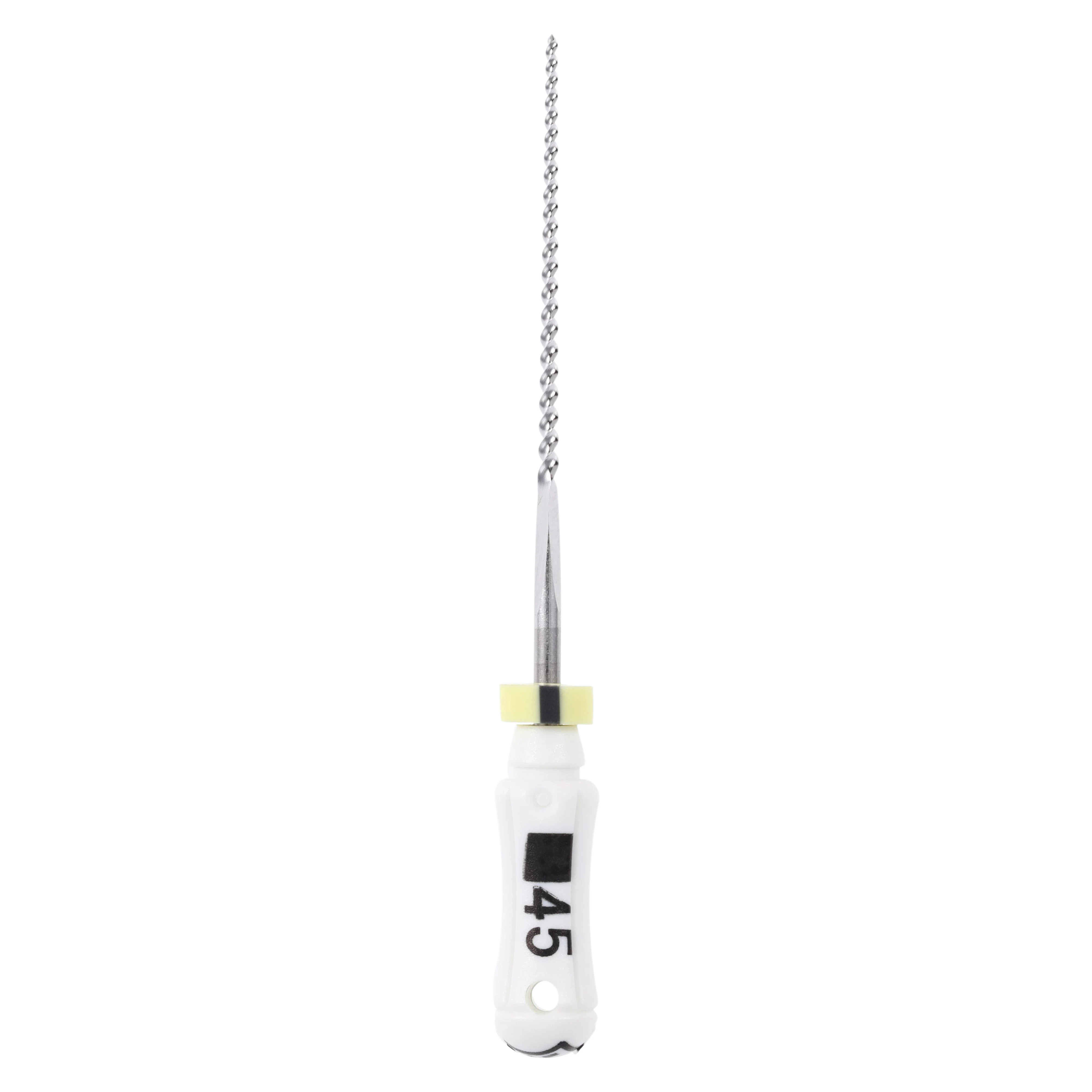 Dentsply Maillefer K-Files #45, 25mm, Stainless Steel, Color Coded White, 6/Pkg - K-Files #45 25mm 6/pkg - Image 1