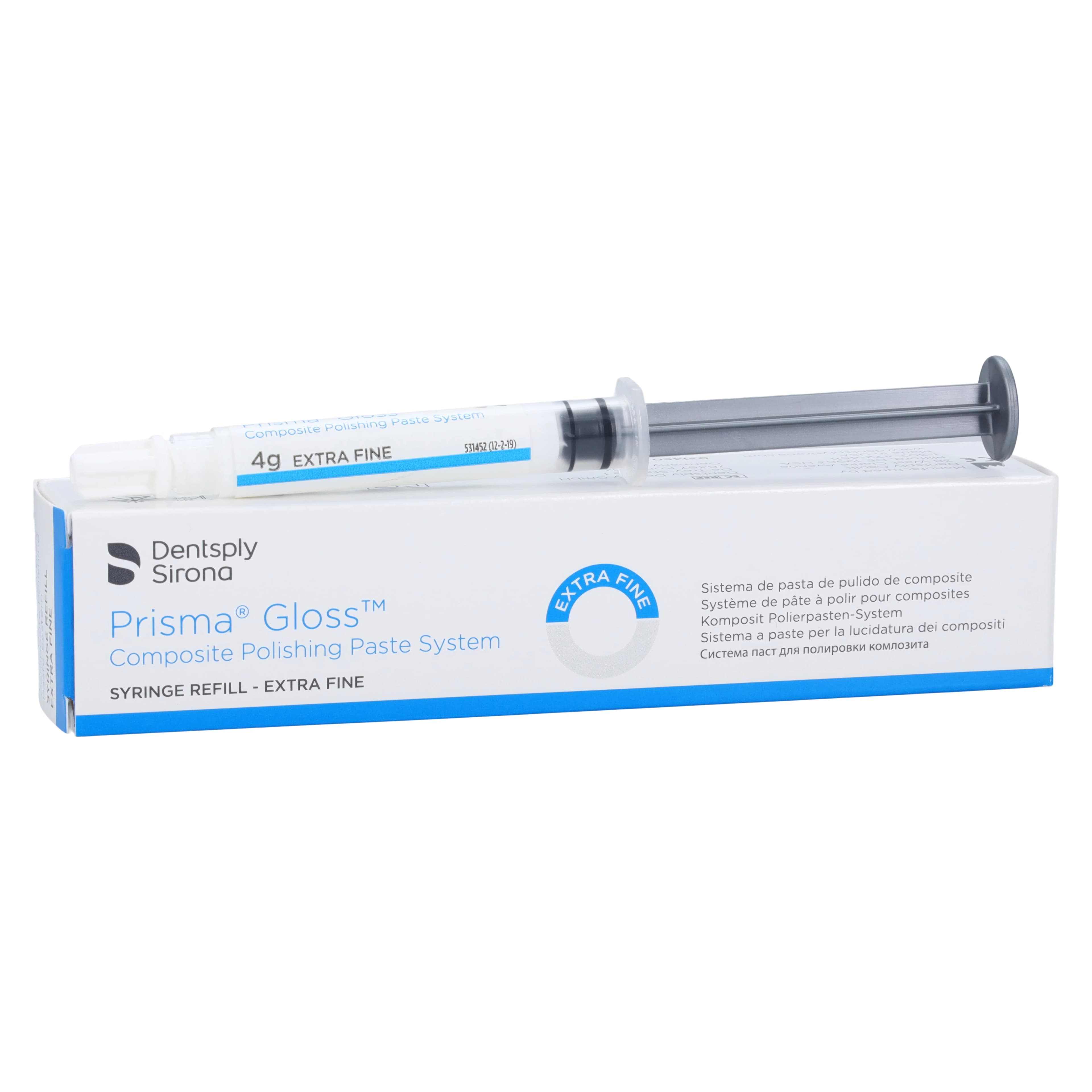 Prisma Gloss Composite Polishing Paste Syringe Refill, Extra Fine, 4 g, 631450 - Prisma Gloss Composite Polishing Paste Syringe Refill - Image 1