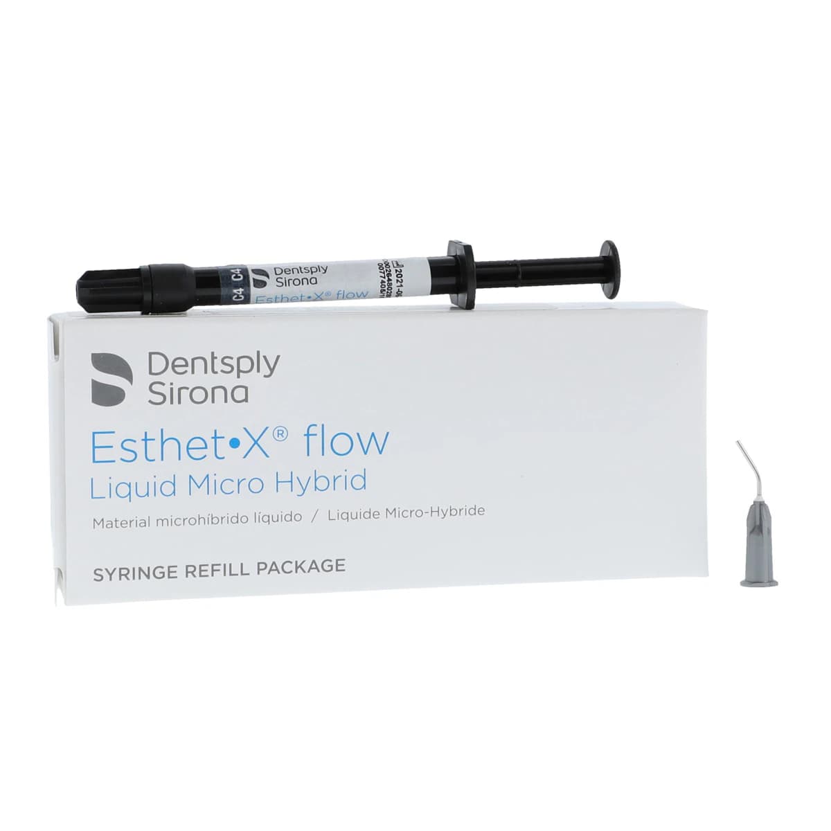 Esthet-X Flow Liquid Micro Hybrid Restorative Syringe Refill, Shade C4, 2 x 1.3 g Syringes with 30 Tips, 648028 - Esthet-X Flow Syringe Refill 1.3gm C4 - Image 1