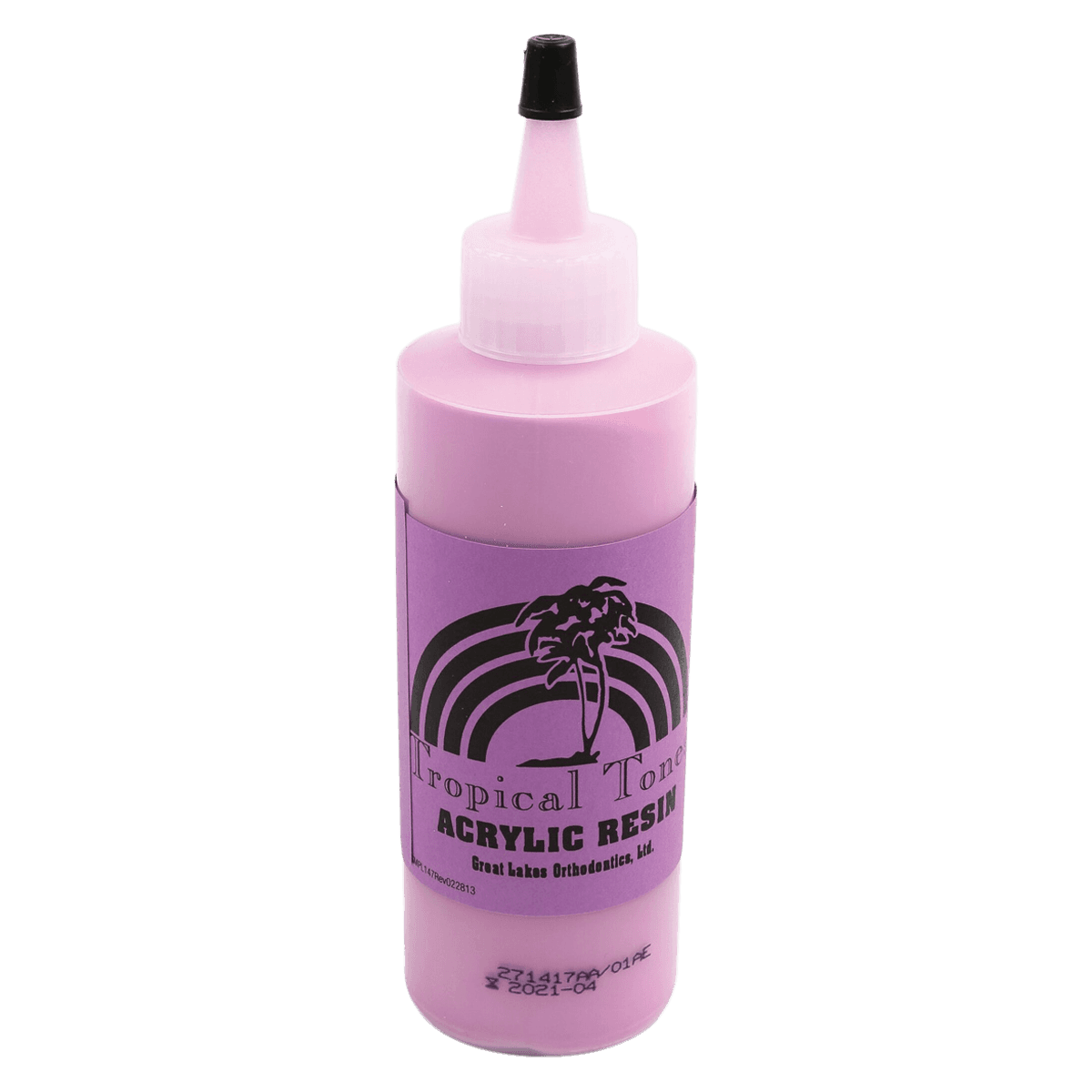 Great Lakes Dental Tech Tropical Tones Acrylic Resin Polymer, Purple Sunset, 4 oz - Purple Sunset Tropical Tones Polymer 4oz - Image 1