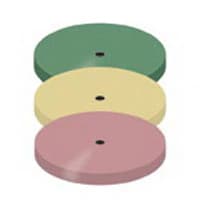 NTI Goldstar Polishing System Polisher Pack, Unmounted, 22 mm Large Wheel, Assorted Green/Pink/Yellow, 15/Pkg, P1899 - NTI Goldstar Polishers for Polishing Gold and Other Precious and Semi-Precious - Image 1