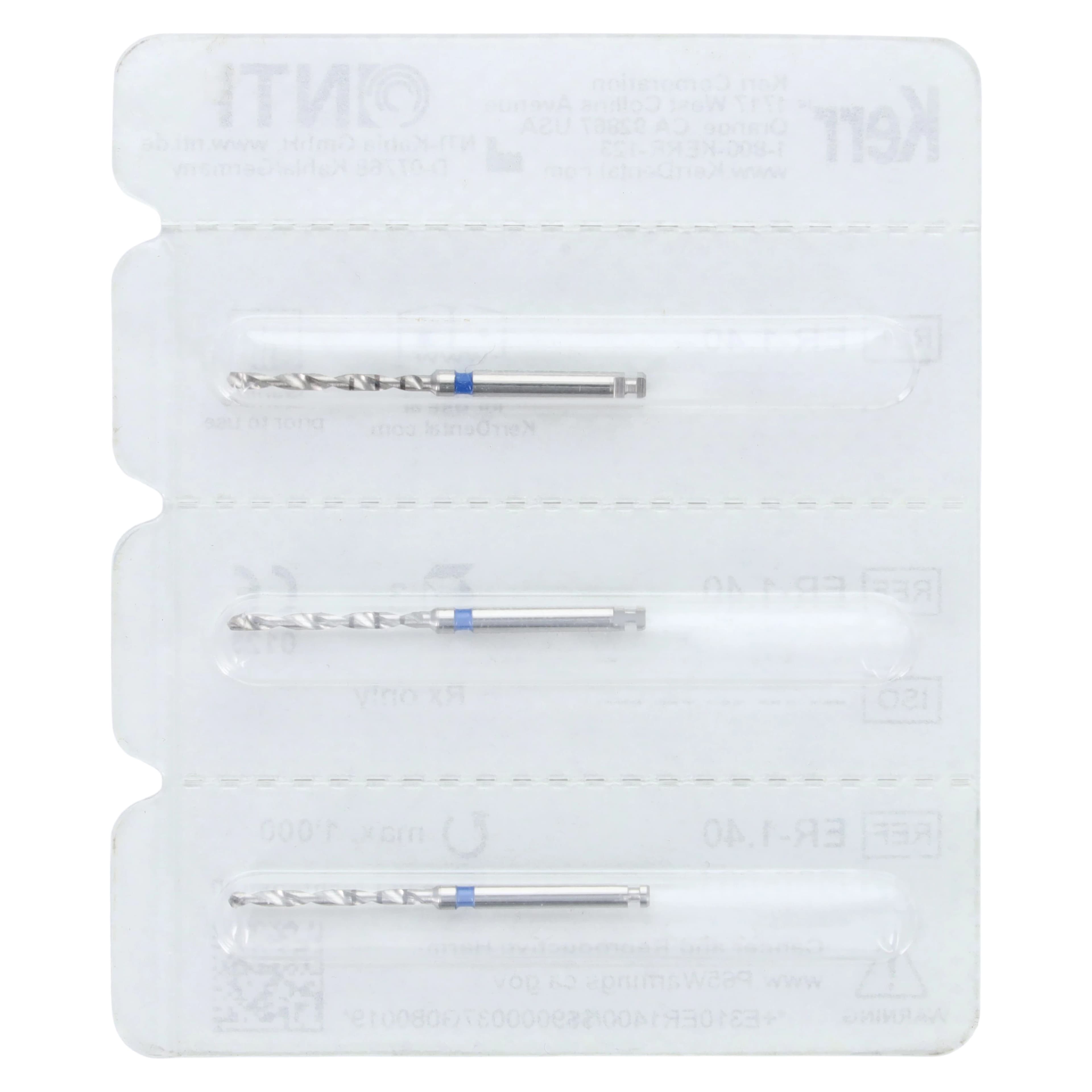 NTI Achromat Endo Drill, 1.40mm, 3/Pack, ER-1.40 - NTI 1.40mm Endo Drill Pack of 3 - Image 1