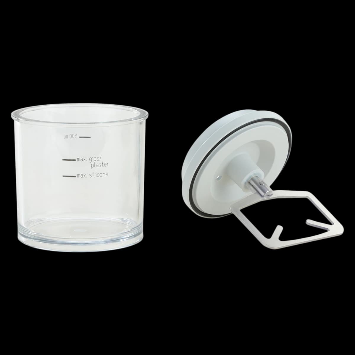 Renfert Twister Mixing Bowl Complete with Lid and Paddle, 500 ml - Twister Mixing Bowl with Lid and Paddle – 500 ml - Twister Mixing Bowl with Lid and Paddle – 500 ml - Image 1