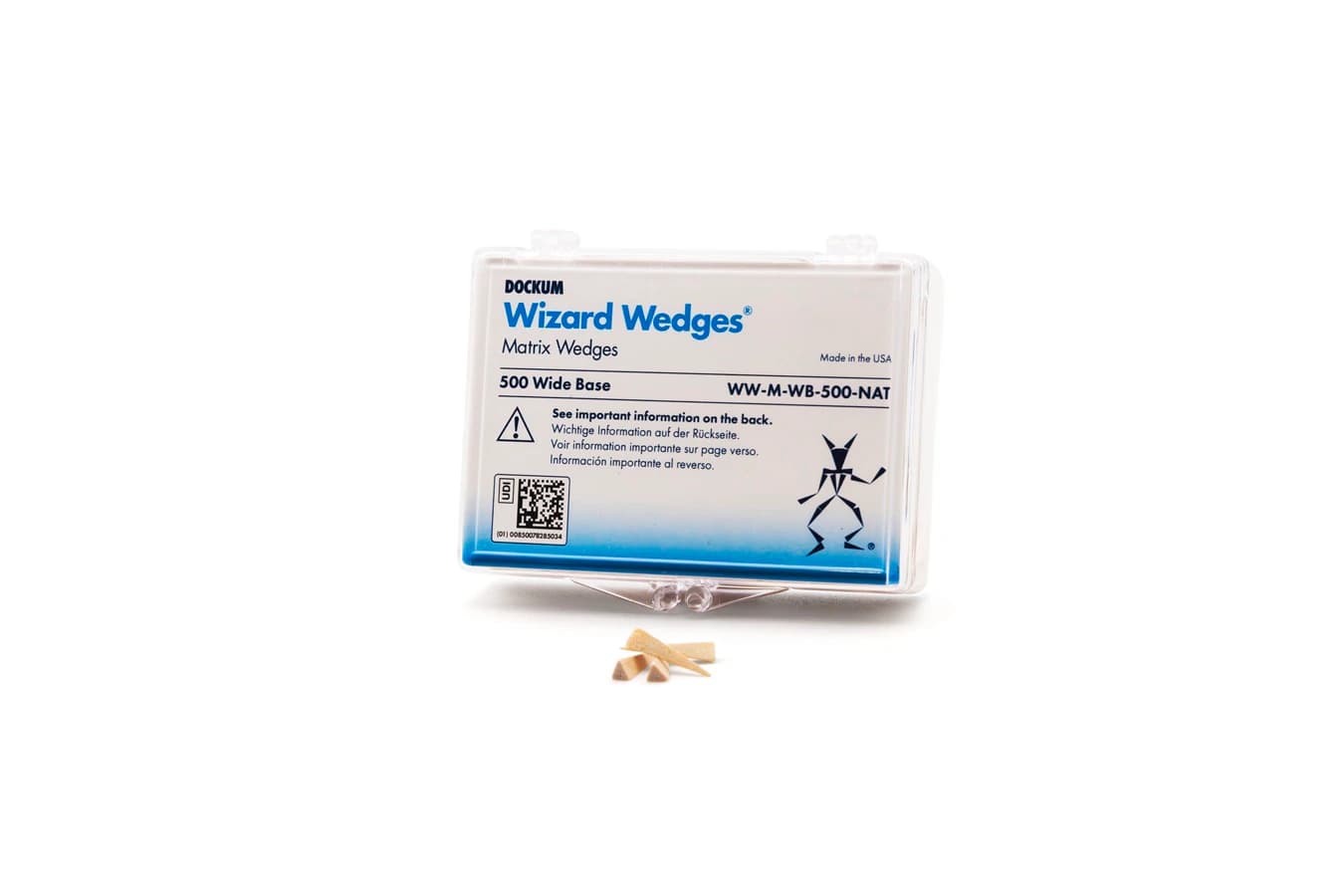 Wizard Wedges Matrix Birchwood Wedges, Wide Base, Natural, 500/Pk - Wizard Wedges 500/Each - Image 1