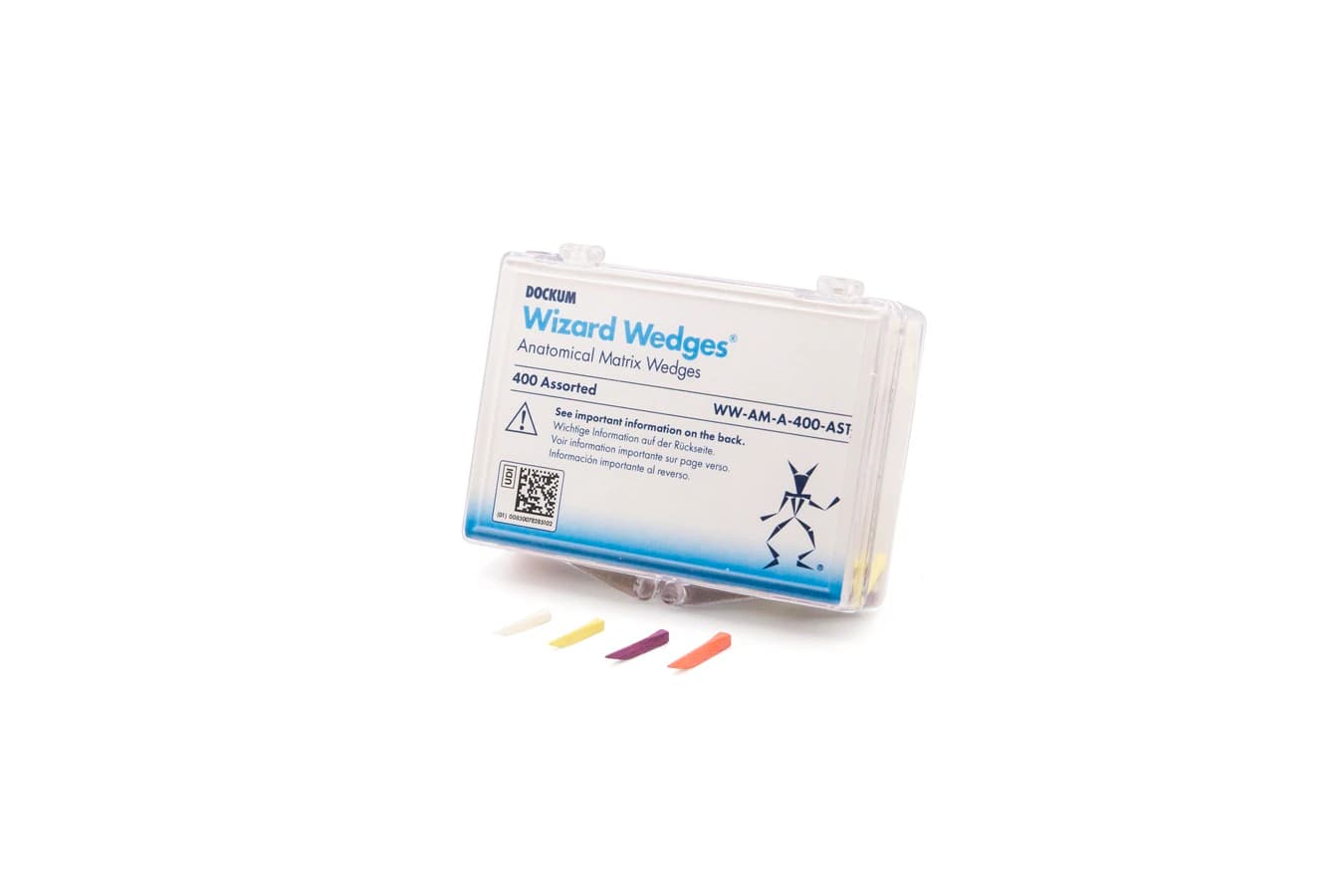 Wizard Anatomical Wedges, Assorted Sizes and Colors, Birch Wood, 400/Pk, WW-AM-A-400-AST5 - Dockum Wizard Wedges, Anatomical Shaped, Assorted Sizes, Asssorted Color, 400/Pk - Image 1
