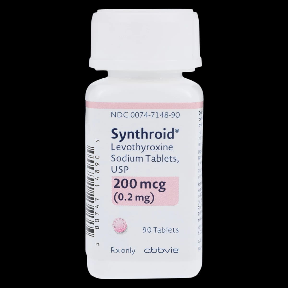 Synthroid Tablets, 200 mcg, 90/Bottle - Synthroid Tablets - Image 1