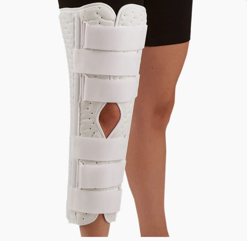 DeRoyal Superlite Knee Immobilizer, Adult, Small, Canvas, 14-16" - Knee Immobilizer Small - Image 1