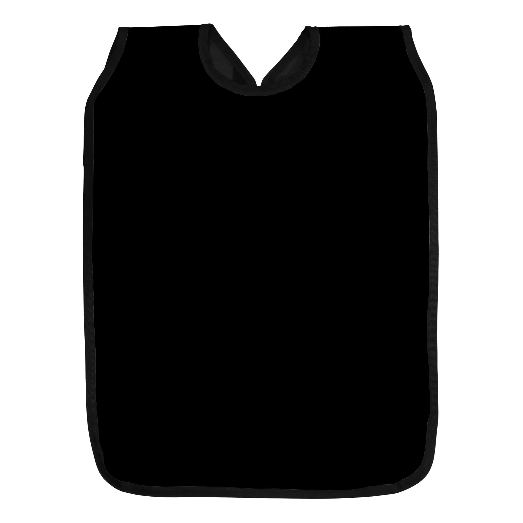 Cling Shield® Black Lead-Lined Adult Deluxe 3/4 Pano Dual Apron, No Collar, .3mm, 22½" x 30" - Cling Shield® Black Lead-Lined Adult Deluxe 3/4 Pano Dual Apron No Collar .3mm - Image 1