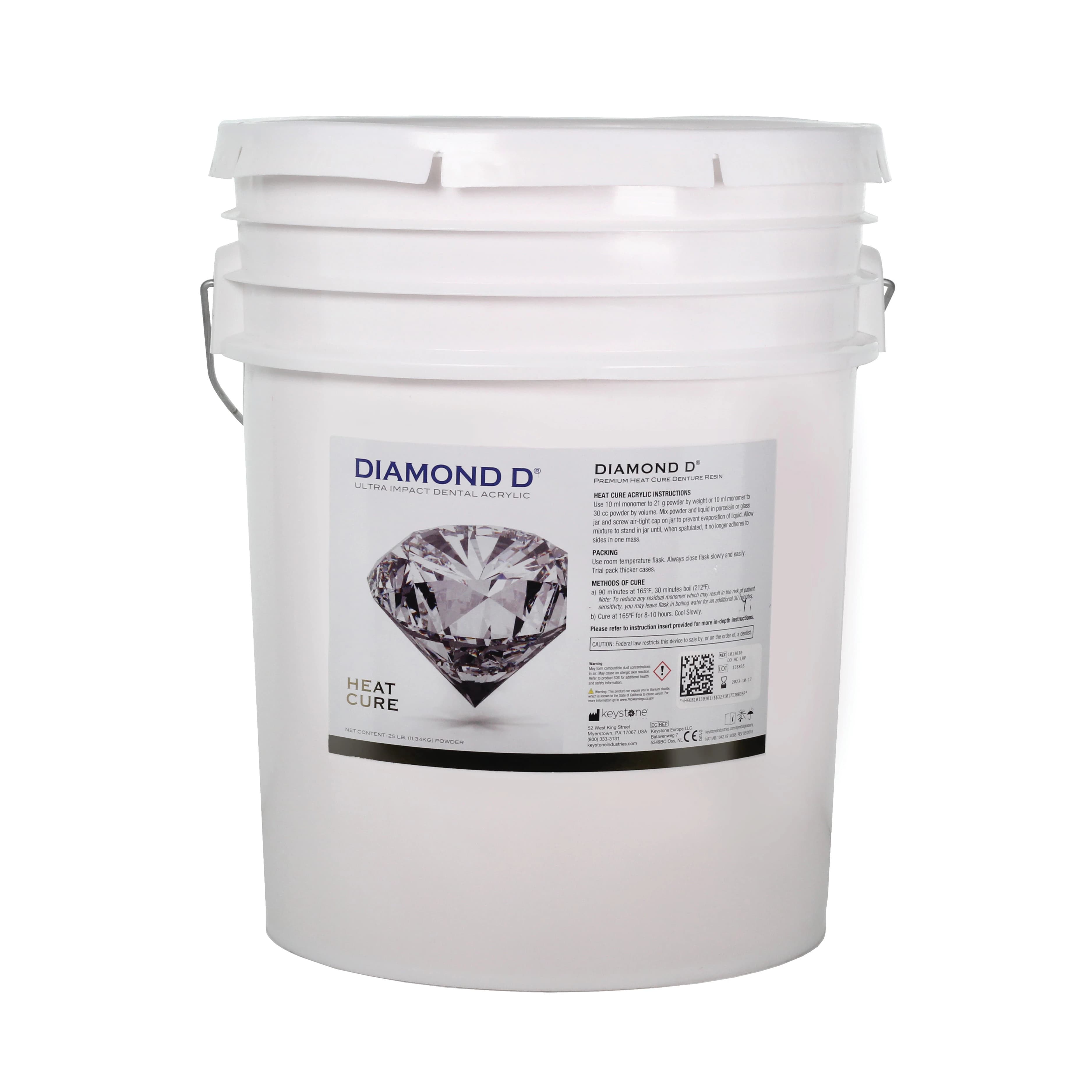 Diamond D® Chroma Essence Heat Cure Denture Acrylic Powder, 25 lbs, 01KEZKNHTJGMKQKBJESQE8SJAE - Diamond D® Chroma Essence Heat Cure 25lbs Powder - Image 1