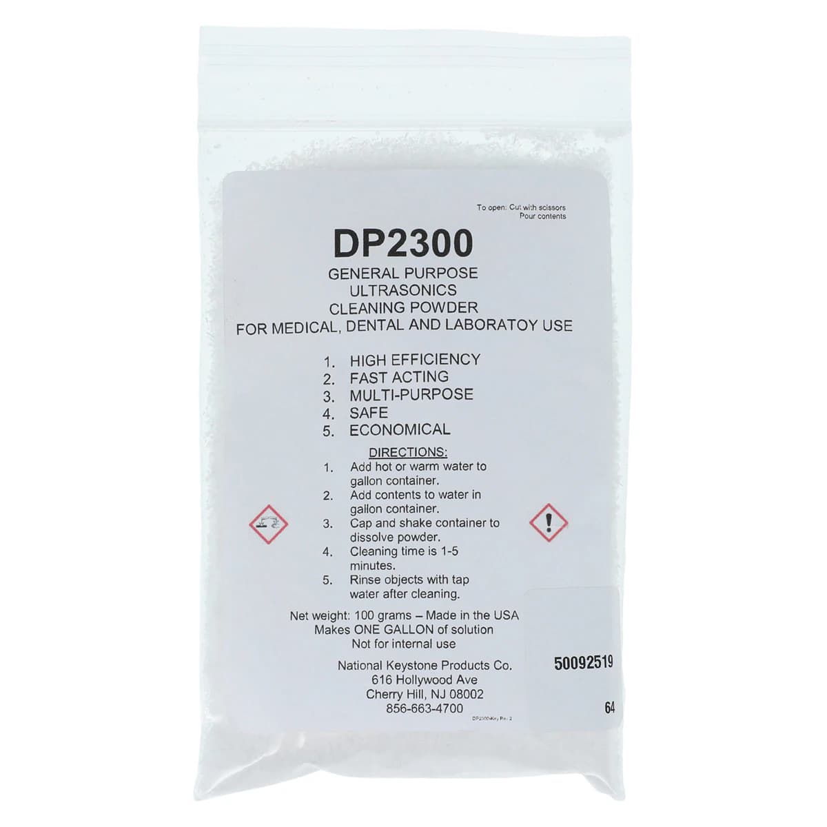 Keystone Ultra Sonic 2300 General Purpose Cleaner, 100g Packet, DP2300 - General Purpose Cleaner - Image 1