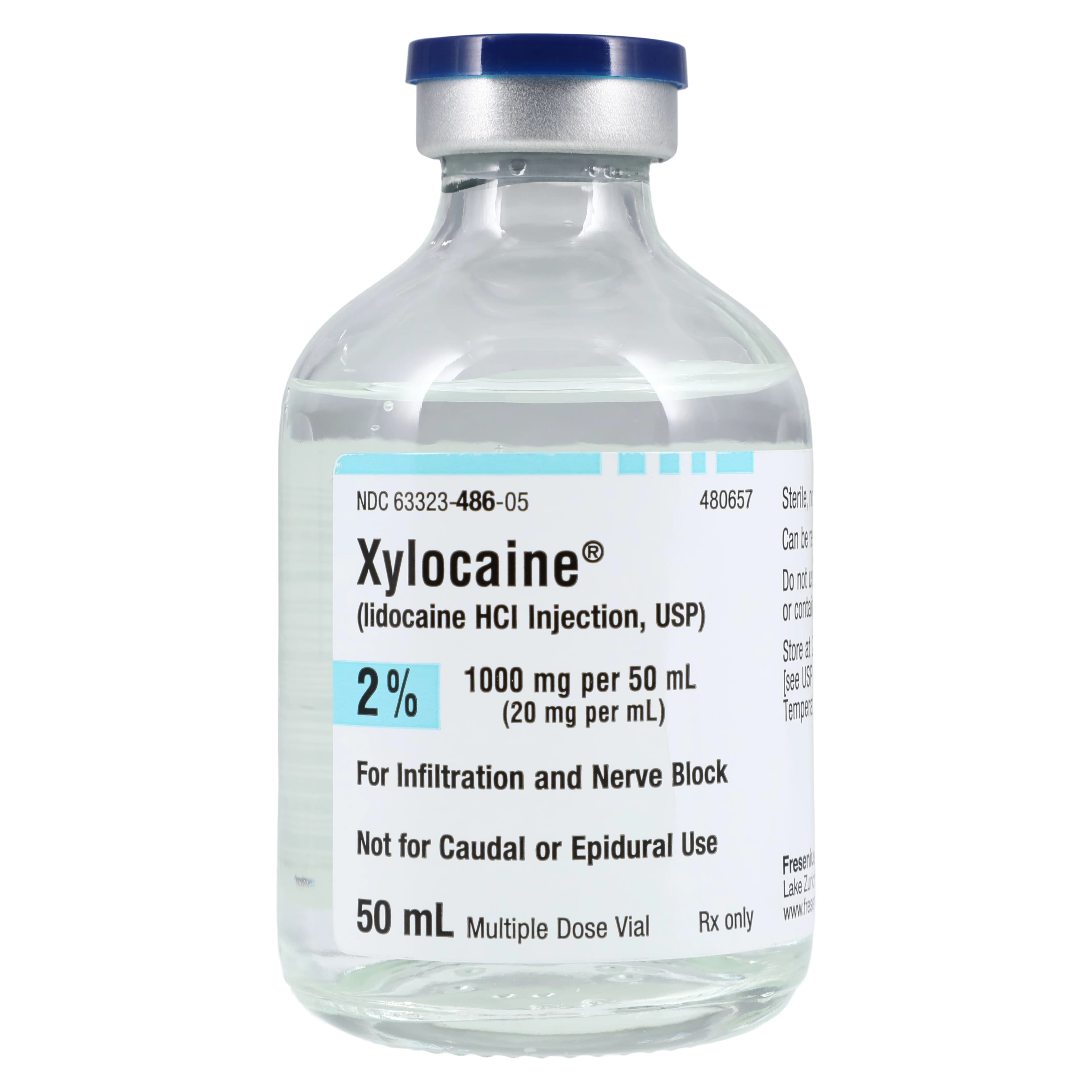 Xylocaine (Lidocaine HCl) 2% Injection, Multiple-Dose Vial, 50 mL, Non-Returnable - Xylocaine Plain MDV N-R - Image 1