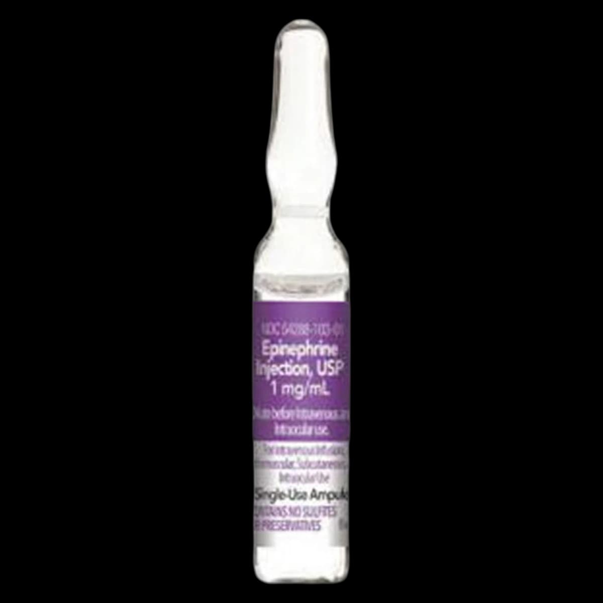 Epinephrine Injection 1mg/mL 1:1000 Ampule 1mL Each - Epinephrine Inj SD Amp - Image 1