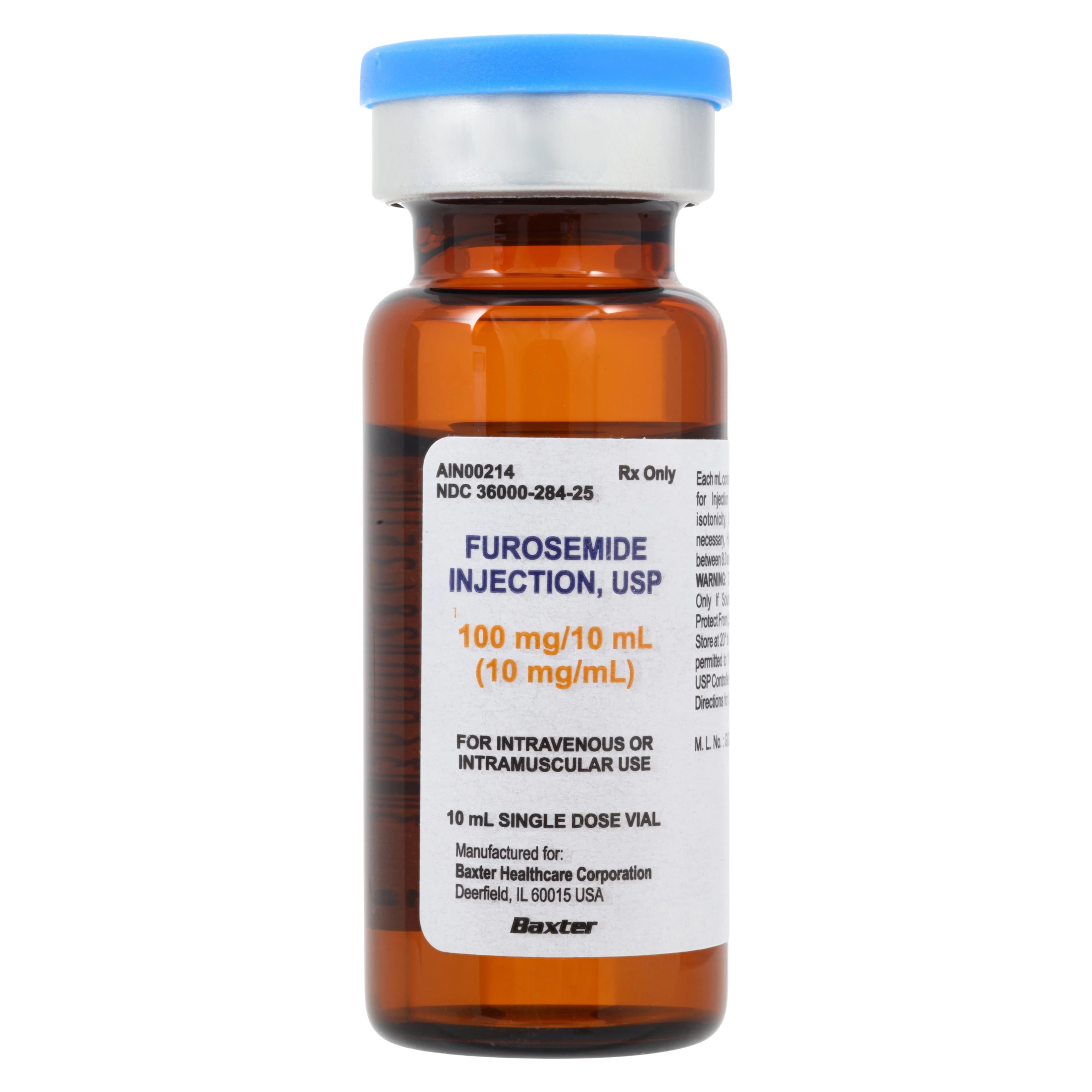 Furosemide Injection 10mg/mL SDV 10mL Each, Baxter - Furosemide Inj SDV N-R - Image 1