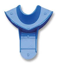 Tray-Aways #9 Solid Lower Anterior Disposable Impression Trays, Blue, 12/Pack, 0921892 - Tray Aways® Disposable Solid Impression Trays Lower Anterior 12/Pack - Image 1