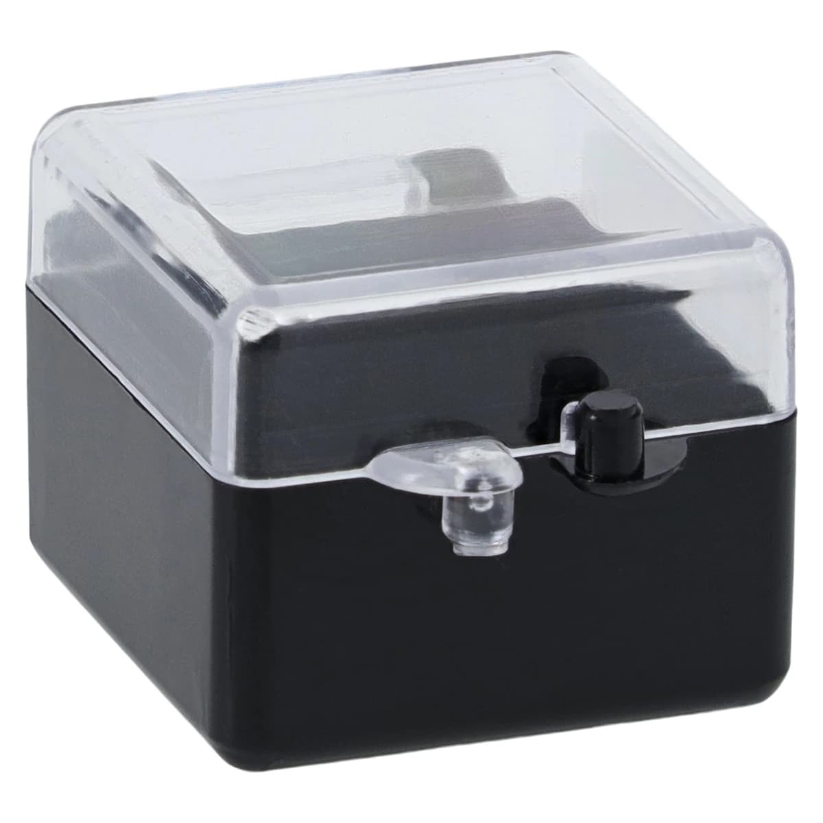 Keystone Black/Clear Rigid C&B Boxes, 1" x 1" x 3/4", Box of 1000, 9571447 - Black/Clear Rigid C&B Boxes 1" Box of 1000 - Image 1