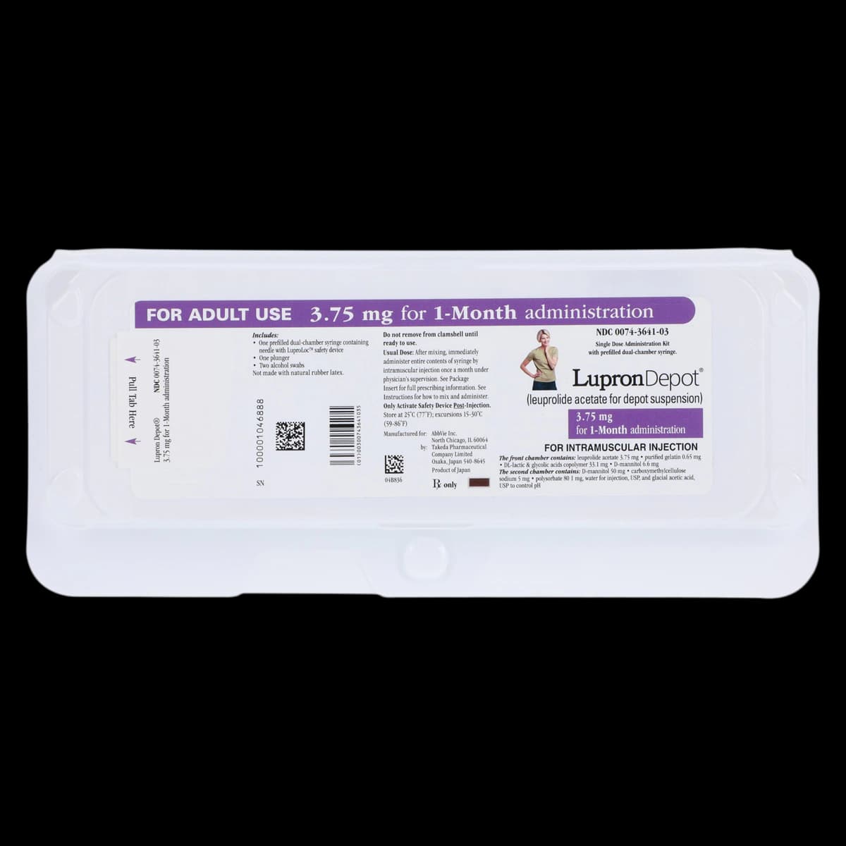 Lupron Depot (leuprolide acetate for depot suspension) 3.75 mg Prefilled Syringe, 1-Month Kit - Lupron Depot Pref Syringe - Image 1