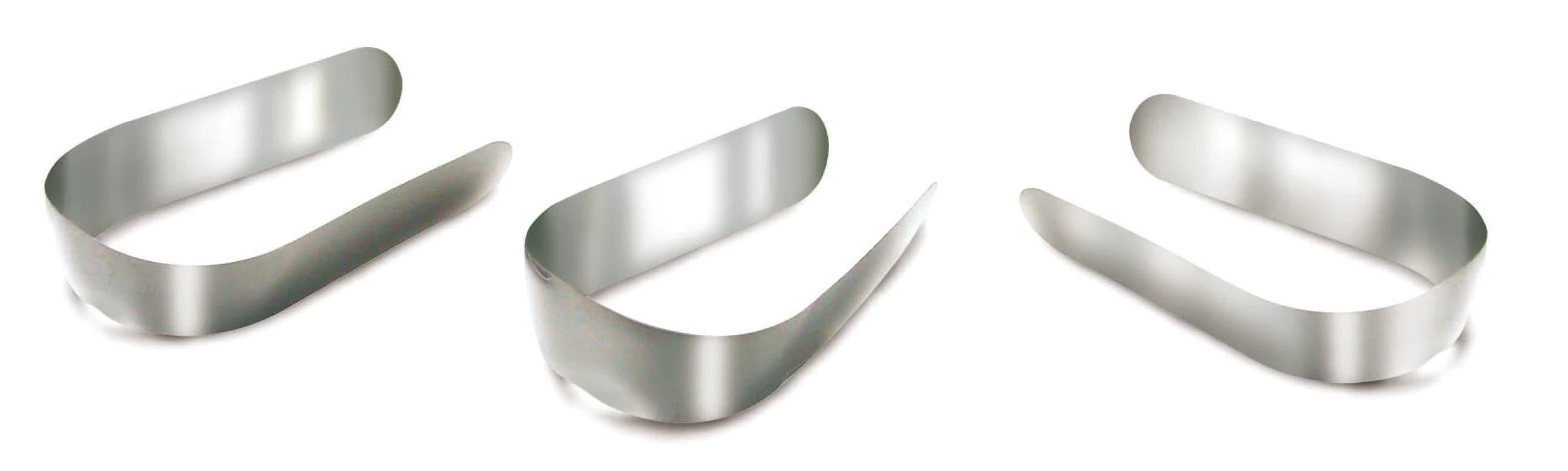 Directa Tofflemire Contoured Stainless Steel Matrix Bands, 0.025mm x 5.5mm, Premolar, 30/Box - Toff. Matrices Contoured SS - Image 1