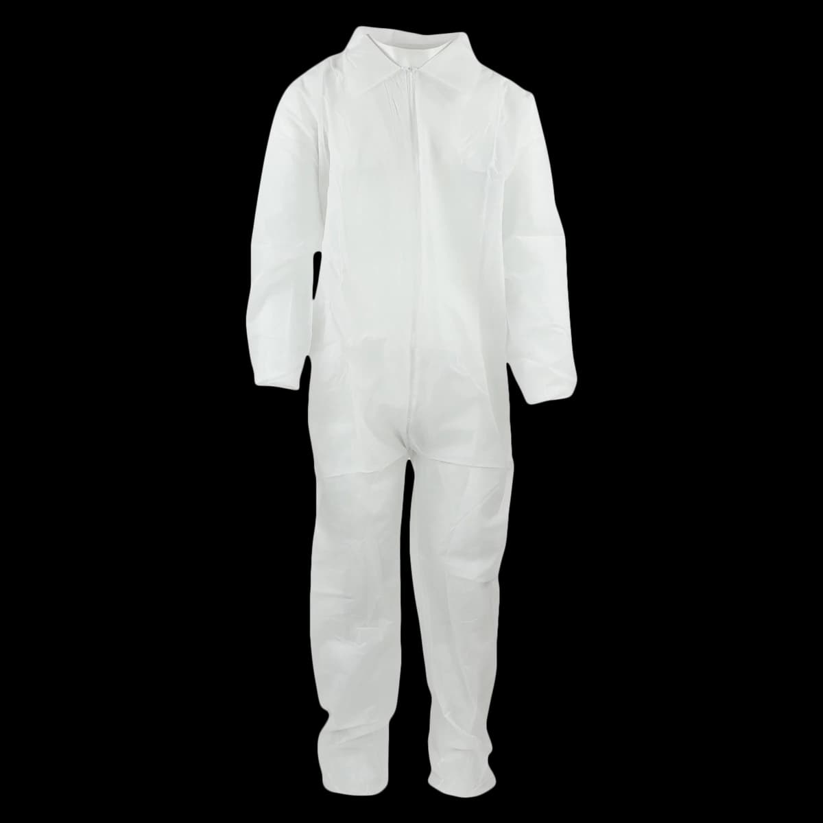 Dukal Disposable Staff Coverall, X-Large, White, Spunbonded Polypropylene, Long Sleeves, 5/Bag - Coveralls Disposable White - Image 1