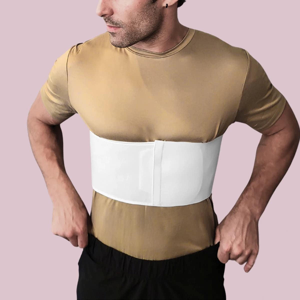 Flex-Support Belt Rib Elastic White Rib, Adult, 24-48" Size - Belt Rib Elastic White Rib - Image 1