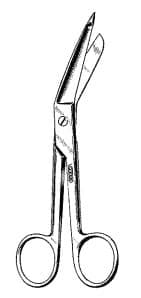 Lister Bandage Scissors, Straight, 5-1/2", Stainless Steel, Disposable, 12/Package - Scissor Lister Bandage X-Fine - Image 1
