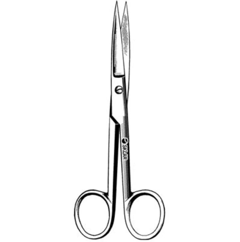 Sklar Instruments Operating Scissors, Straight, Sharp/Sharp, 5" Stainless Steel, Non-Sterile, Reusable, Each - Scissors Or Strght Sharp - Image 1