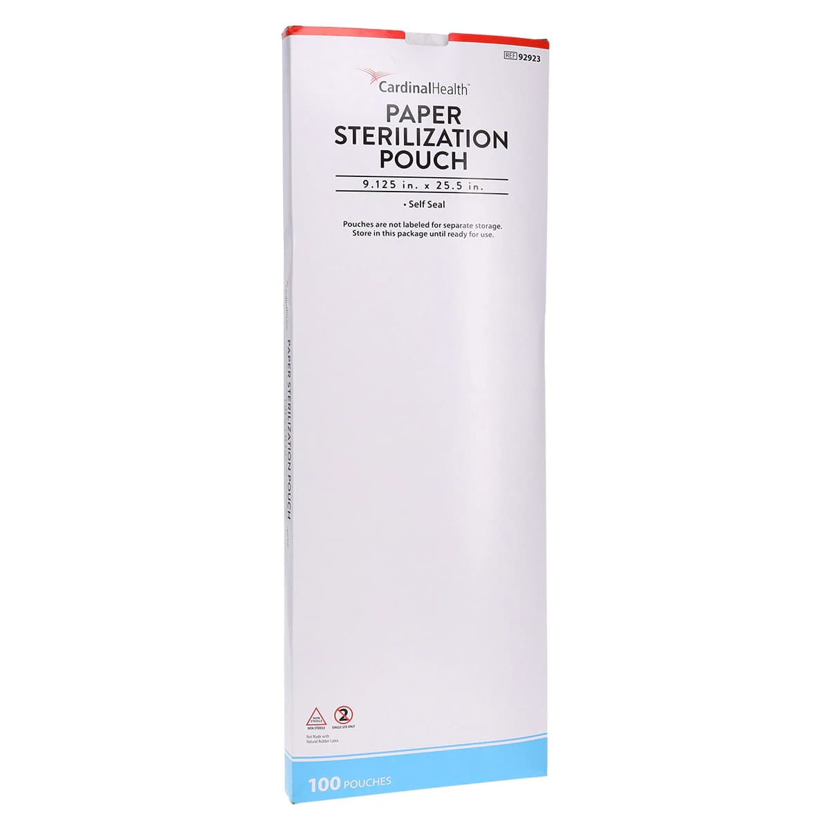 Cardinal Health Sterilization Pouch, Self-Seal, Dual Indicator, 9.125" x 25.5", Blue/White, 100/Pack - Poch ST Slf-Sl Dual 9.125x25.5 - Image 1
