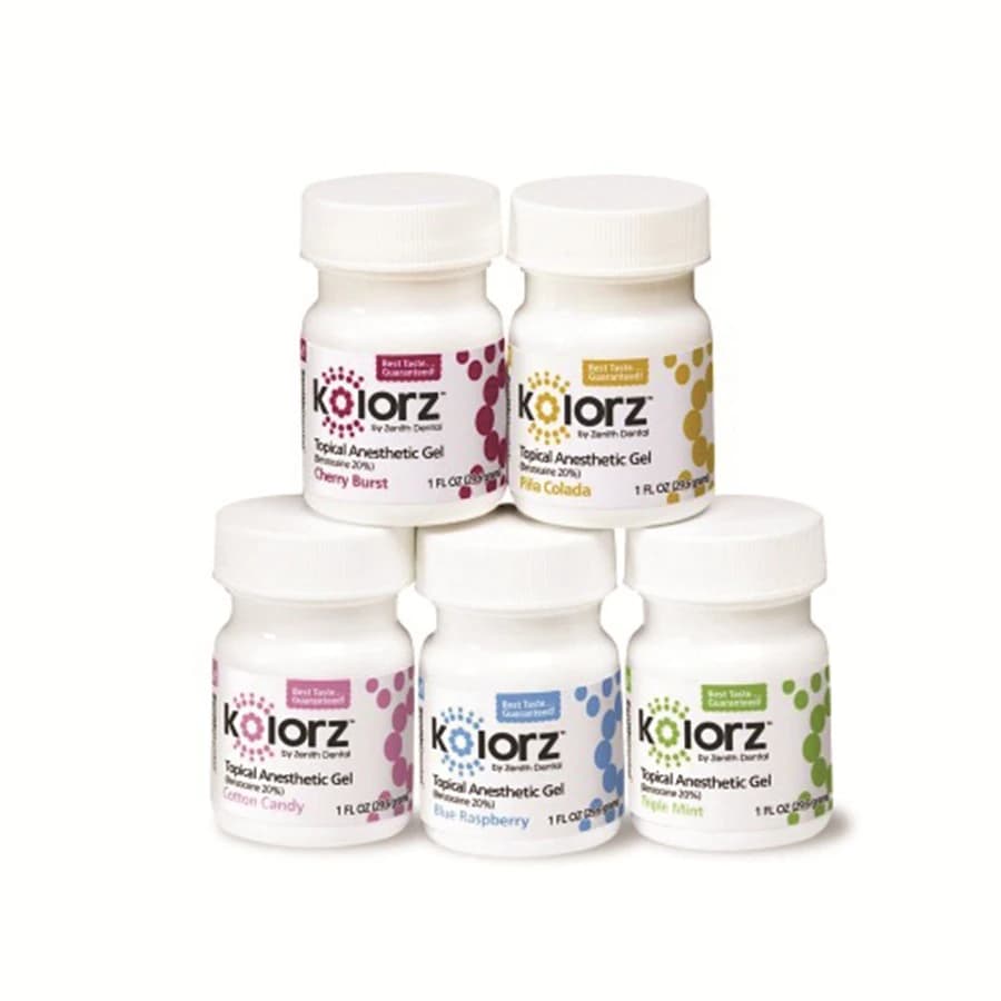 Kolorz Topical Anesthetic Gel, 20% Benzocaine, Cotton Candy, 1 oz Jar, 755103 - Kolorz Topical Anesthetic Gel 1 oz Cotton Candy - Image 1