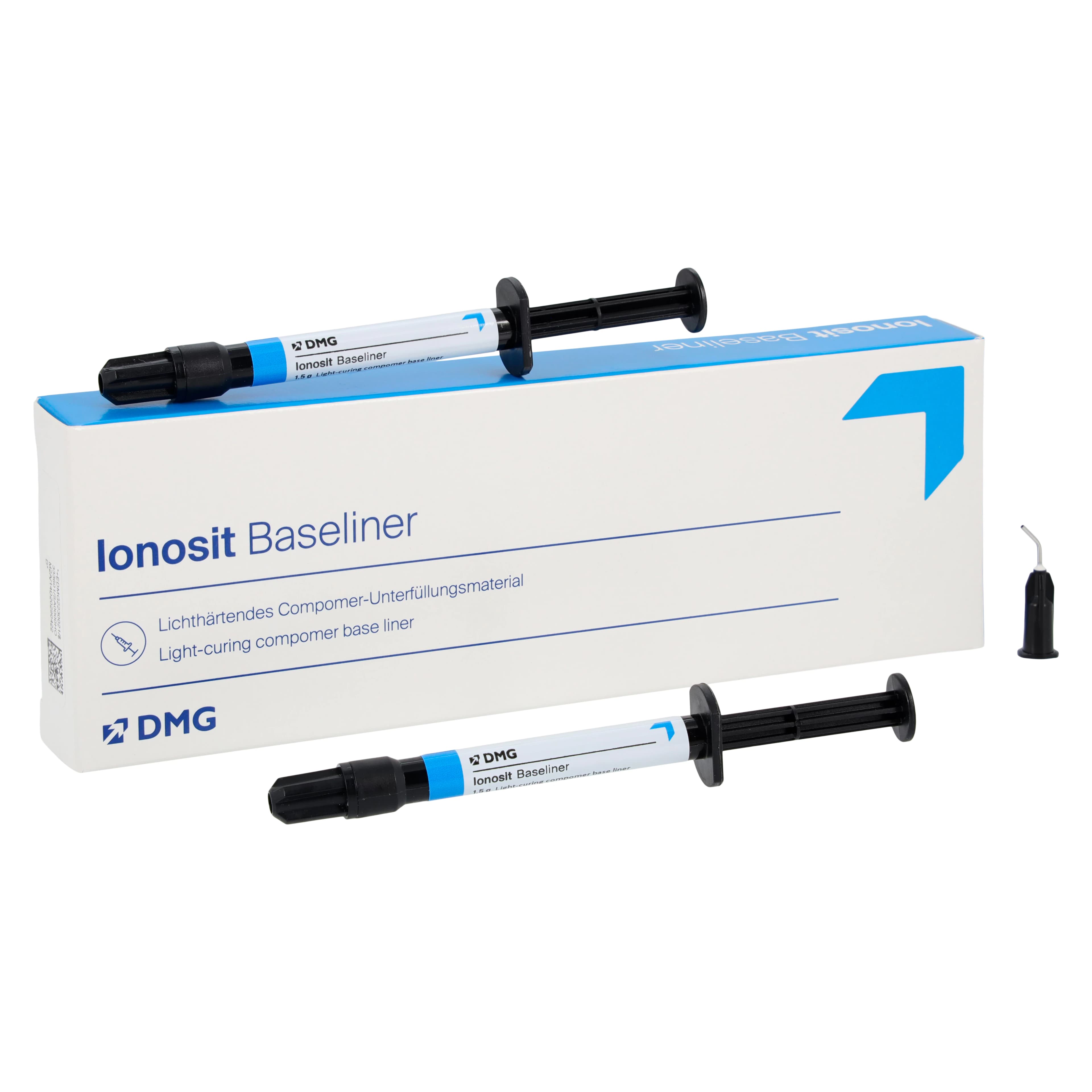 Ionosit Baseliner Syringe Pack, 2 x 1.5g Syringes with 20 Luer-Lock Tips, #223002 - Ionosit Baseliner Syringe Pack 1.5g (2) - Image 1