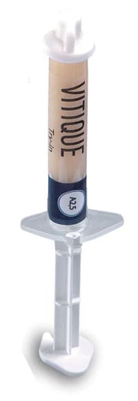 Vitique Try-In Paste Refill, Shade A2.5, 3.9 g Syringe with 10 Veneer Tips, 213049 - Vitique Try-In A2.5 Refill 3.9gm Syringe - Image 1
