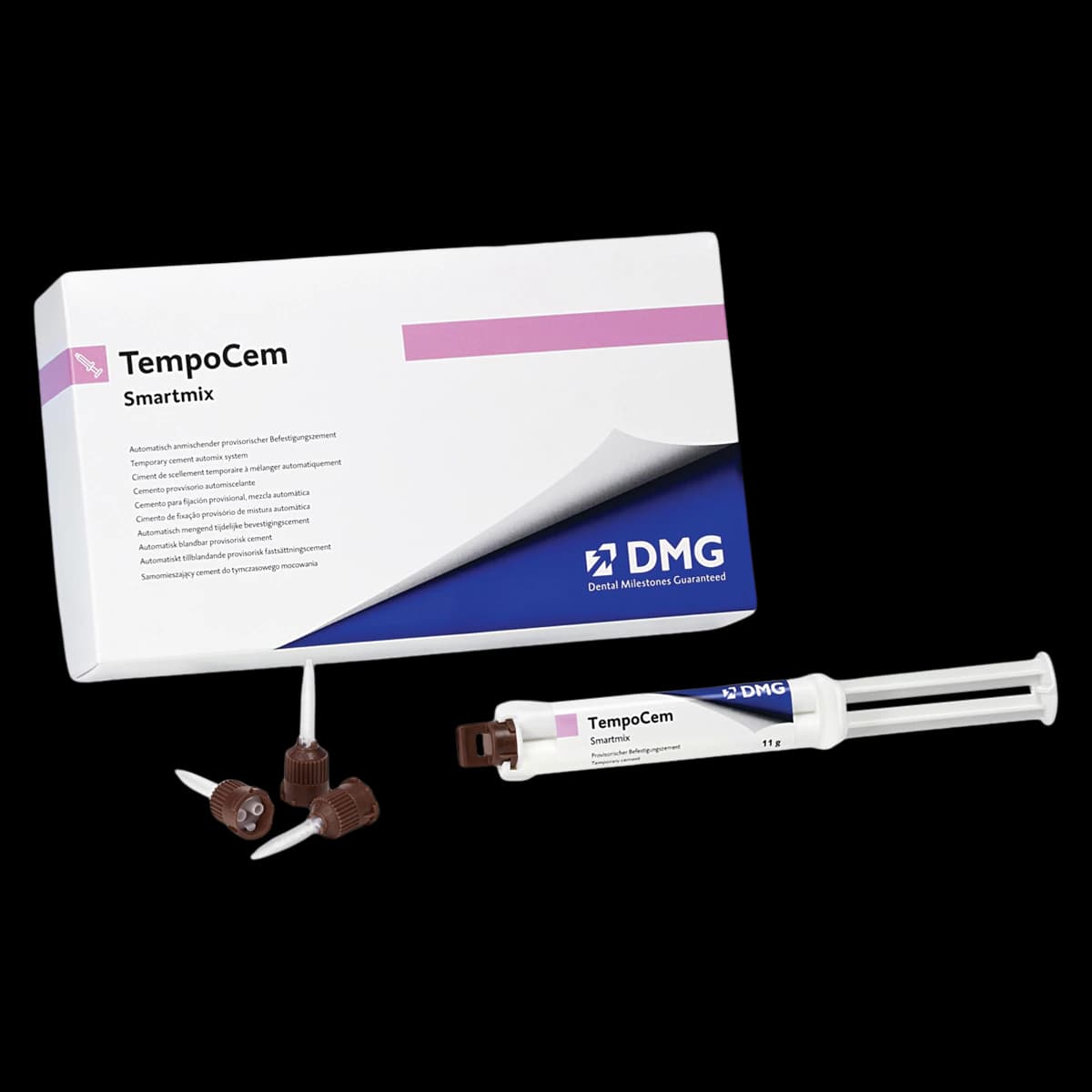 TempoCem NE Smartmix Non-Eugenol Temporary Cement Kit, 2 x 11g Syringes & 10 Tips, 212104 - Tempocem NE Smartmix (2-11gm Syr & 10 Tips) - Image 1