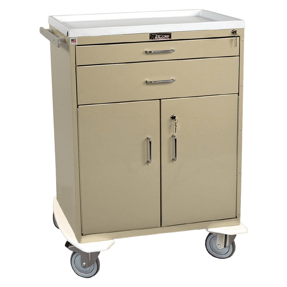 Harloff Classic Treatment Cart with Lock, 2 Drawers - Treatment Cart W/lock - Image 1