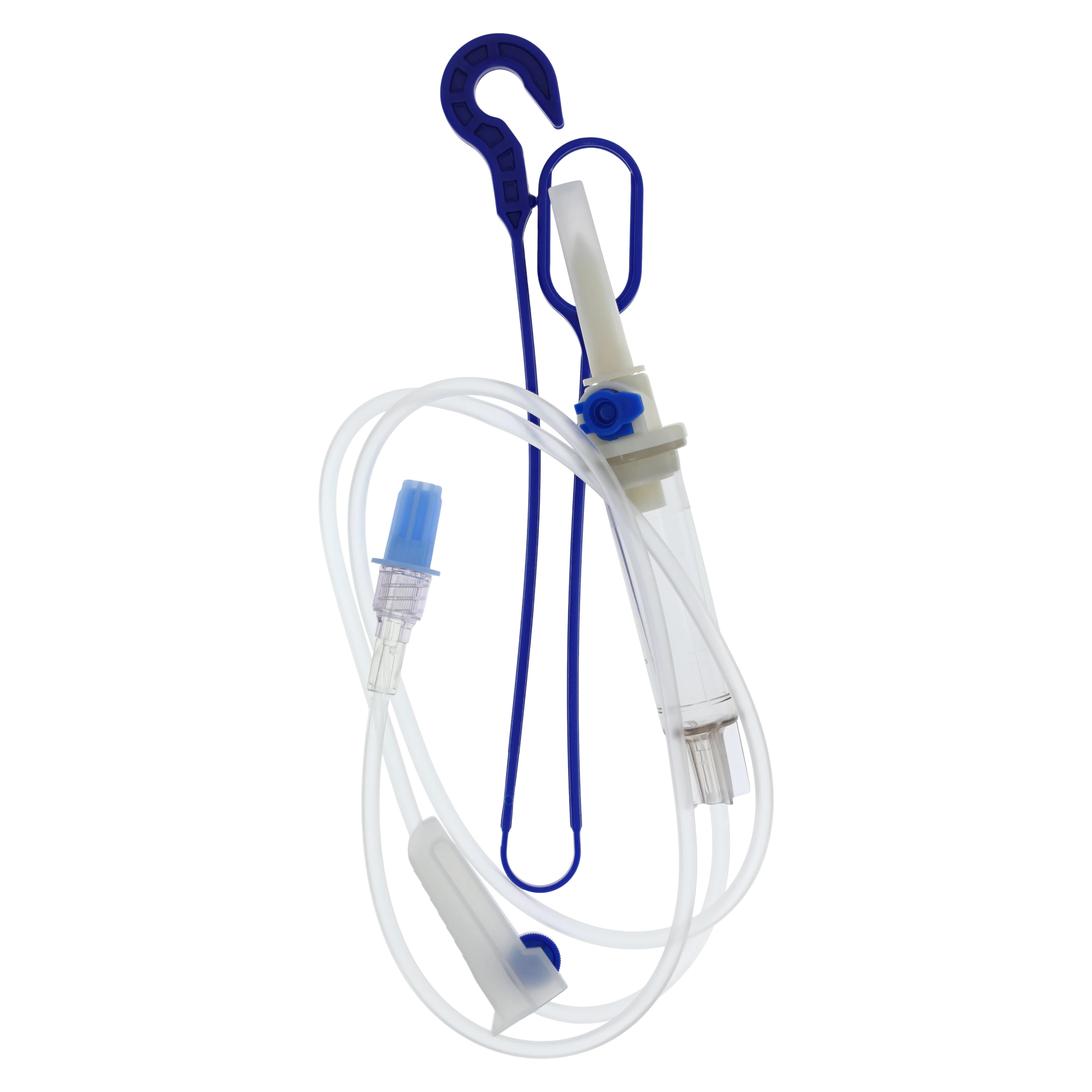 Baxter Secondary IV Solution Set, Clear, Vented, 10 Drops/mL, 37" Male Luer Lock Adapter, Duo-Vent Spike, 48/Case - Med Set Second Clear Vented LL - Image 1