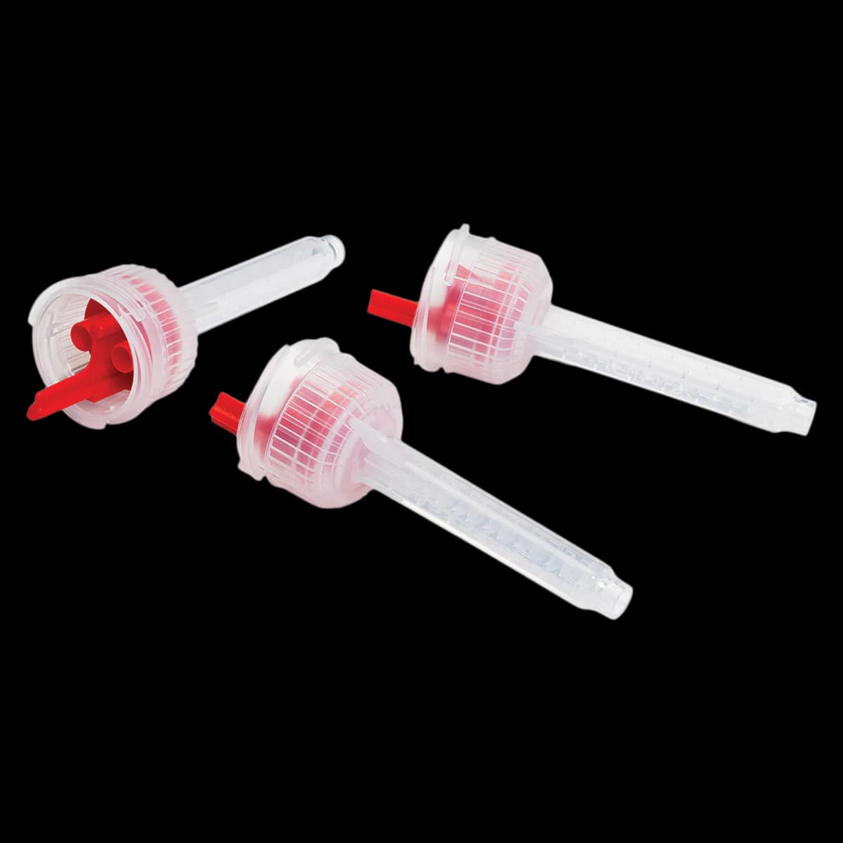 Sultan Genie Mixing Tips, Red, Low Viscosity, 50 mL Cartridge, 4.2 mm, 50/Pkg, 0072101FG - Genie Mixing Tips - Image 1