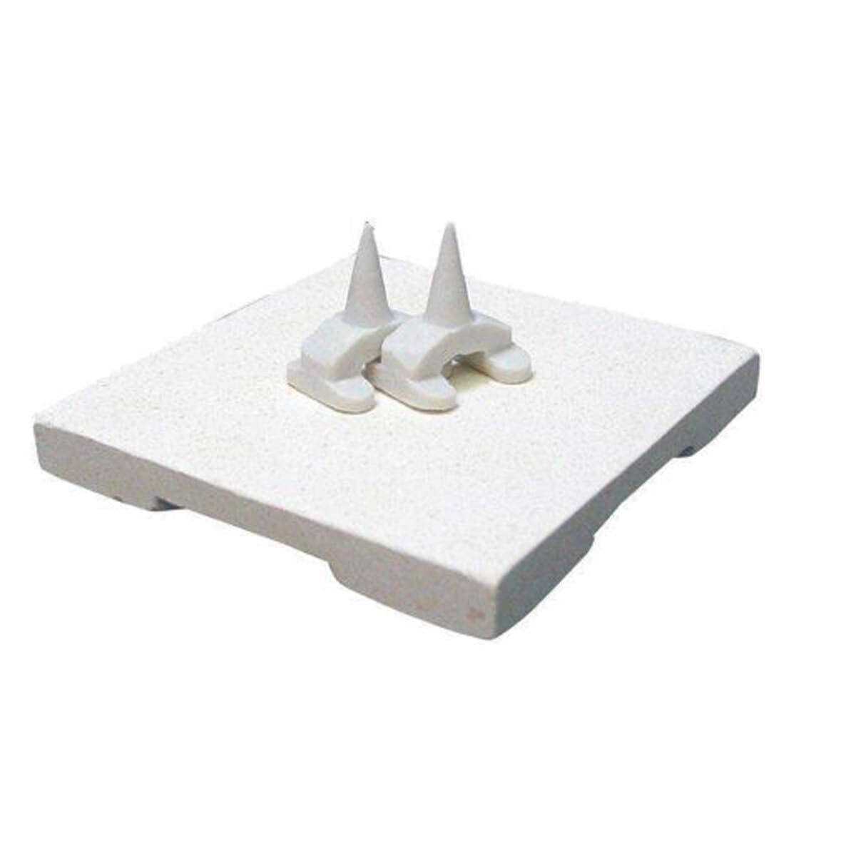 Keystone Ceramic Firing Tray, Square, Size B-002, 2-1/4" x 2-1/4" x 1/4", 2/Pkg - Ceramic Trays B002 – 2-1/4" x 2-1/4" x 1/4", 2/Pkg - Ceramic Trays B002 – 2-1/4" x 2-1/4" x 1/4", 2/Pkg - Image 1