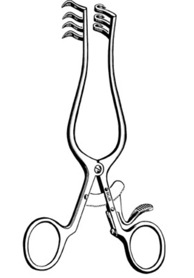 Sklar Weitlaner Retractor, Sharp 3x4, 5-1/2 in - Retractor Weitlaner Sharp 3x4 - Image 1