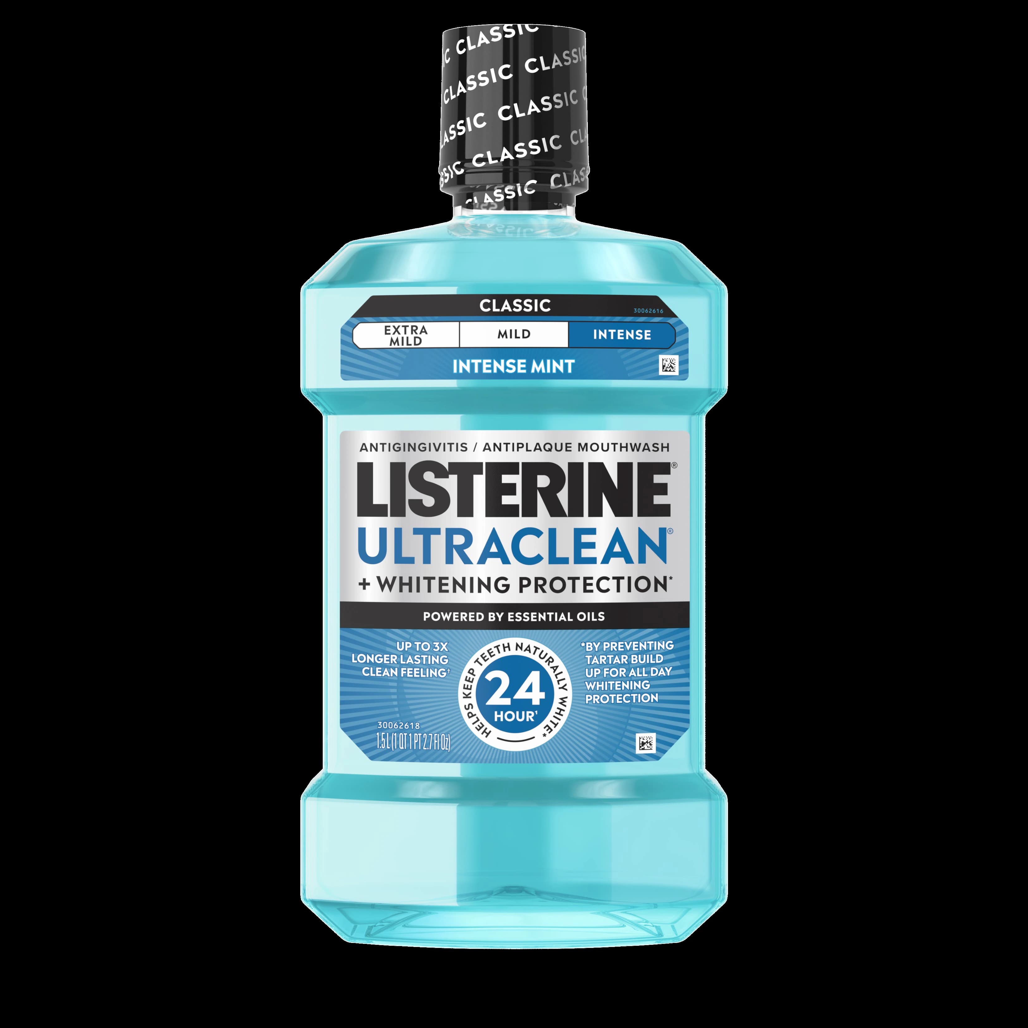 Listerine Ultraclean Antiseptic Mouthwash, Cool Mint, 1.5 L Bottle, 6/Case, 524226600 - Listerine Ultraclean Antiseptic Mouthwash - Cool Mint, 1.5 L Bottle, 6/Pkg - Image 1