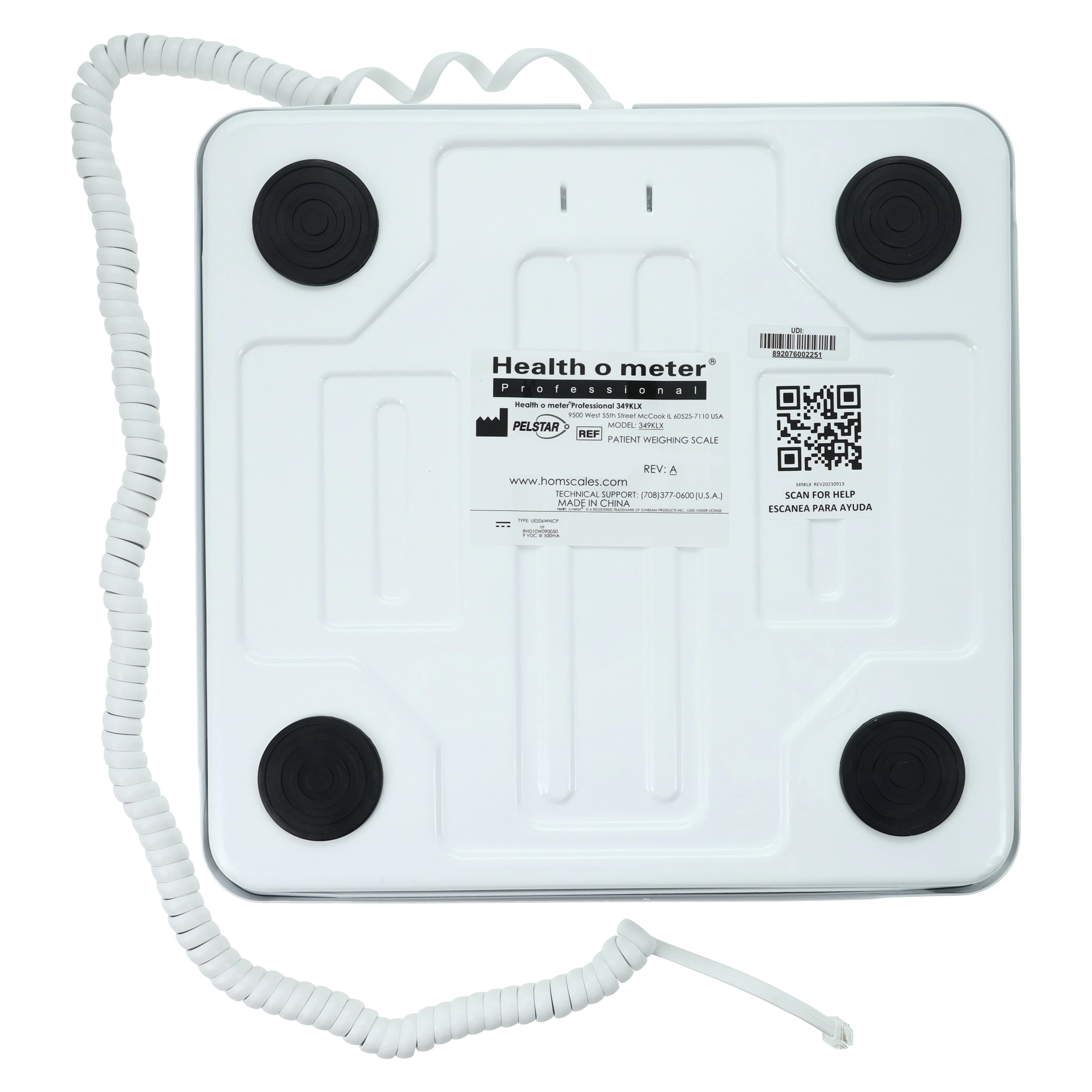 Healthometer Physician Scale with Wall Mount LCD Display, 400 lb Capacity, Digital - Scale w/Wall Mount LCD Display - Image 1