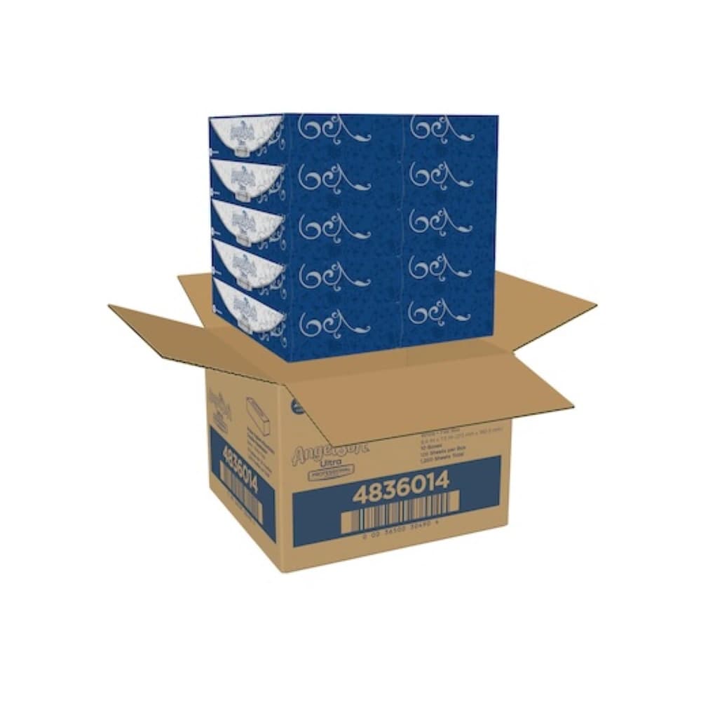 Angel Soft ps Ultra Facial Tissue, 2-Ply, White, 10/Case - Angel Soft ps Ultra Facial Tissue - Image 1