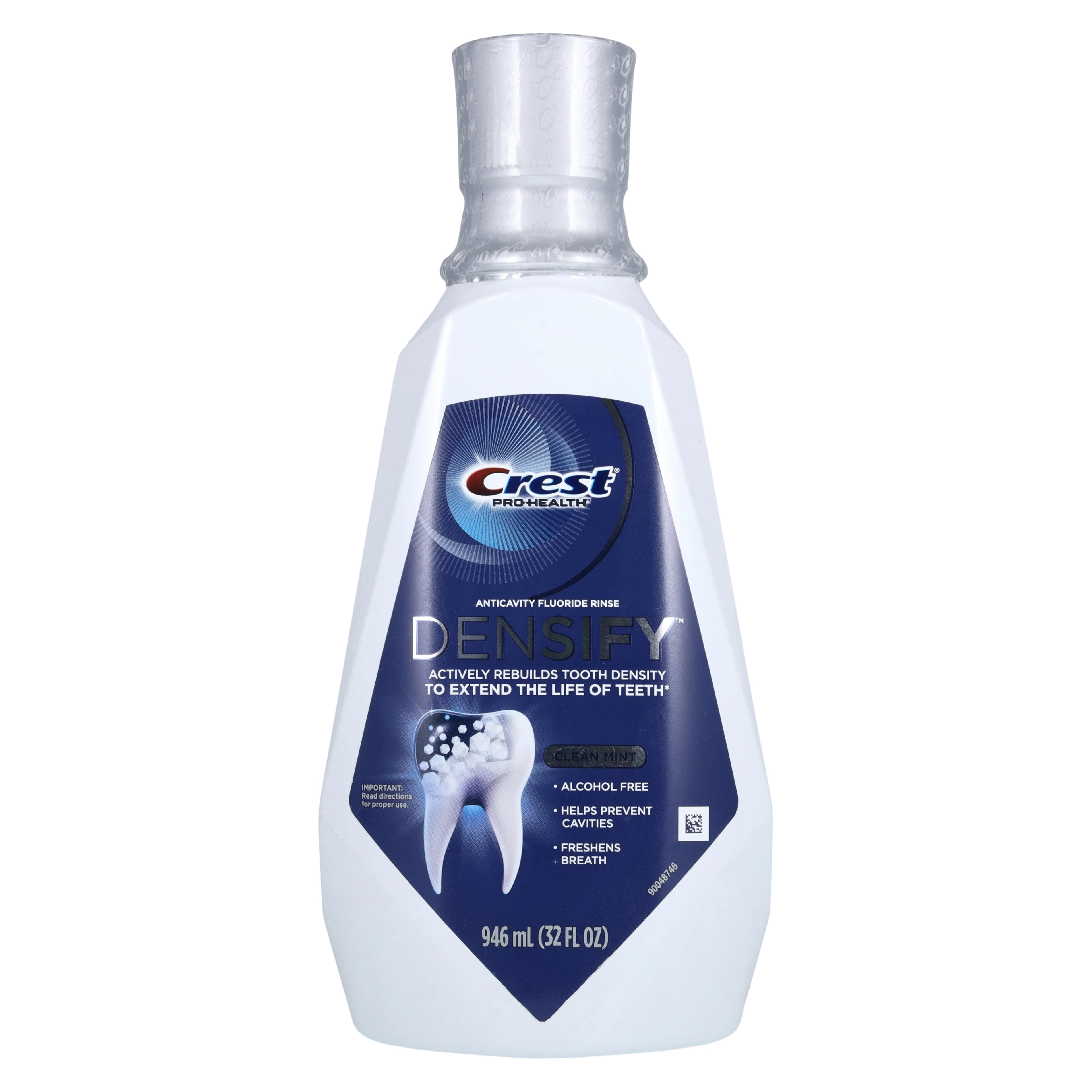 Crest Pro-Health Densify Anticavity Fluoride Mouthwash, Clean Mint, 946 mL Bottle, Case of 6 - P&G - Crest PH Densify Mouthwash, 946 mL, Clean Mint flavor, 6/cs - Image 1