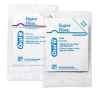 Oral-B SuperFloss Trial Pack, Regular, Pre-Measured Strands, 10 Strands/Box, 100 Boxes/Pkg, 13265221 - Oral-B® SuperFloss™ - Trial Pack, Regular, 100/Pkg - Image 1