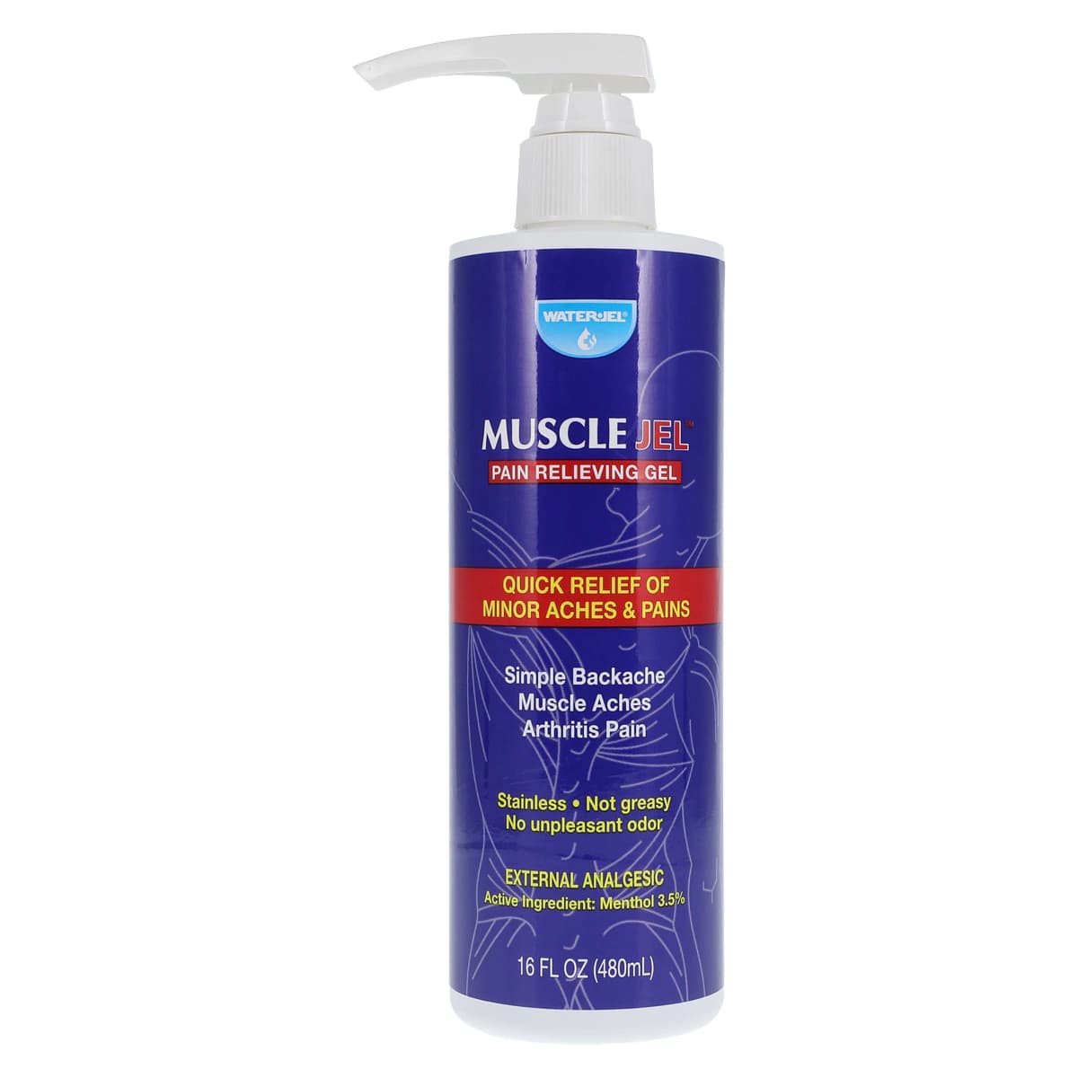 Safeguard Muscle Jel Analgesic Gel 3.5%, Pump Bottle, 16 oz (NR) - Muscle Jel Pump NR - Image 1