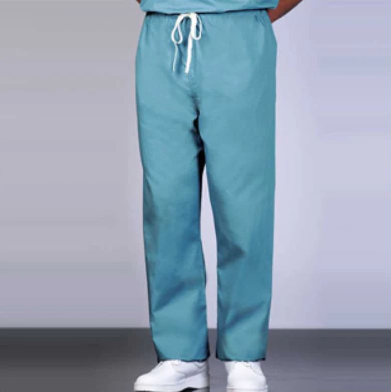 Fashion Seal Reversible Scrub Pant, 50/50 Polyester/Cotton, Small, Teal, 7870 - Scrub Pant Reversible 50/50 - Image 1