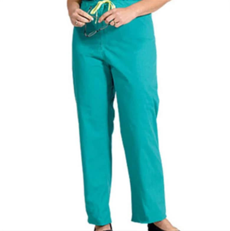 Fashion Blend® Jade Scrub Pants, Reversible with Drawcord, Unisex, Medium, Latex-Free, Non-Fluid Resistant - Fashion Blend® Jade Scrub Pants Reversible with Drawcord Unisex Medium Latex-Free Non-Fluid Resistant - Image 1