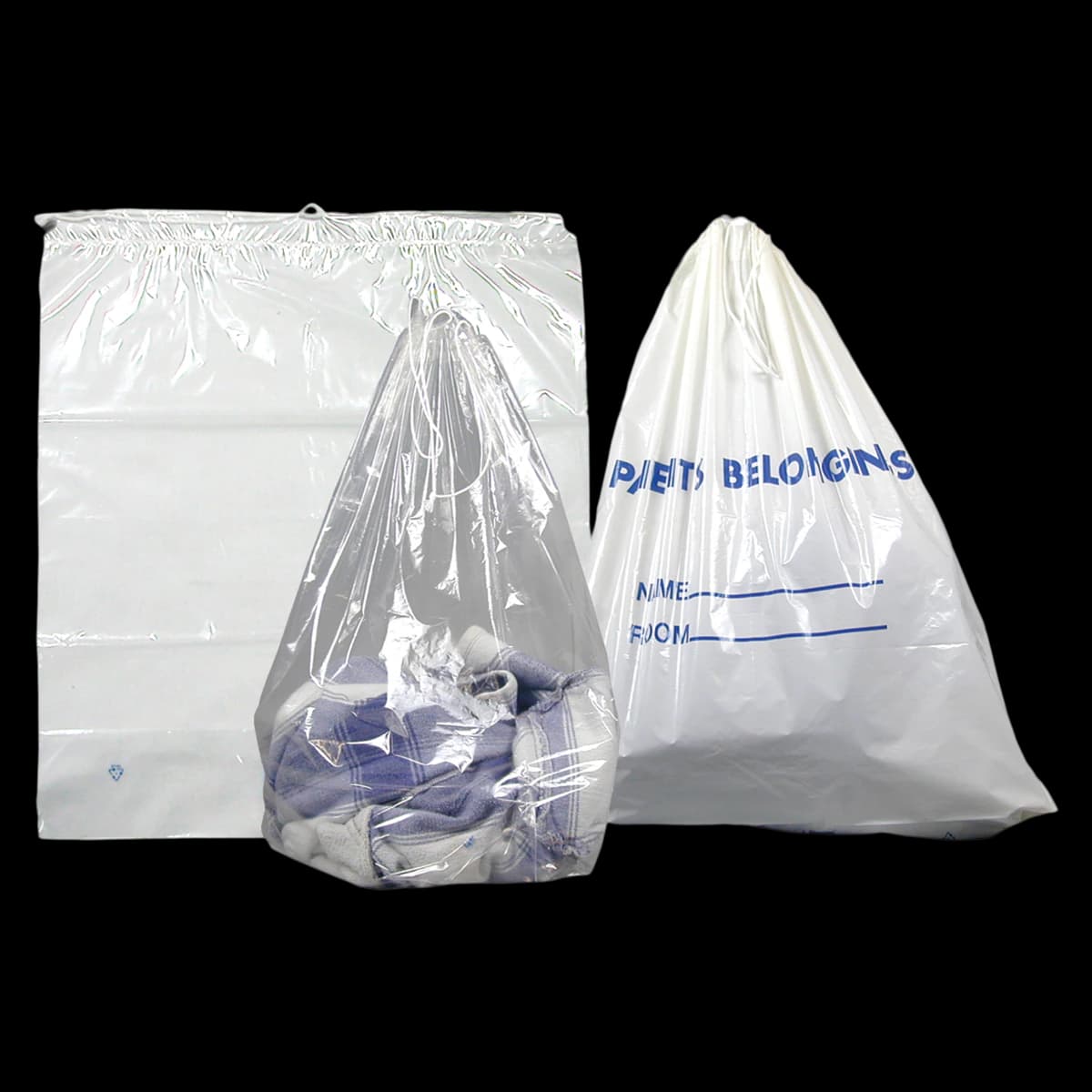 Dukal Patient Belongings Bag, White, 20x20" - Bag Patient Belonging White - Image 1