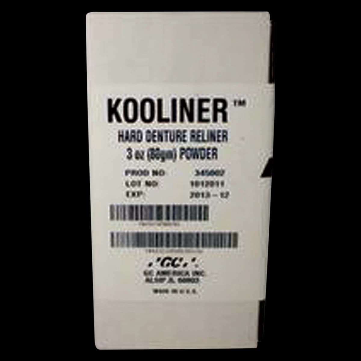 GC America Kooliner Hard Chairside Denture Reline Material, Powder Refill, 3 oz (80 g), Pink, 1/Bottle, 345002 - GC America - KOOLINER Powder - Image 1