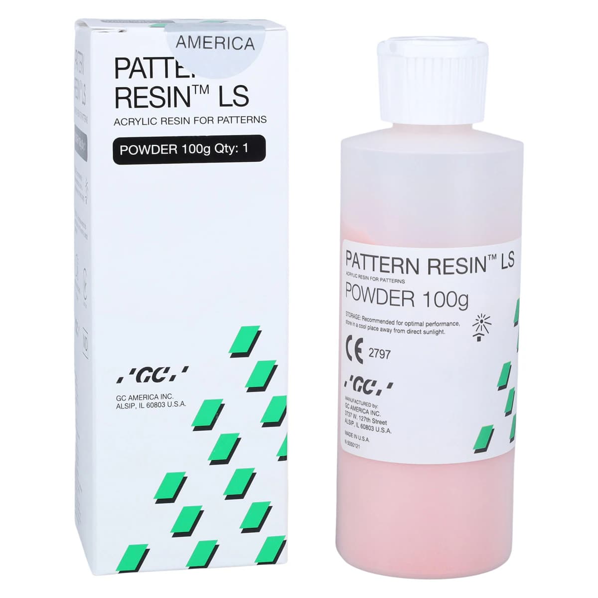 GC America Pattern Resin LS Self-Curing Acrylic Die Material, Powder Refill, 100 g, #335202 - Resin LS Self-Curing Acrylic Die Material, Powder Refill, 100 g, 1/Pk - Image 1